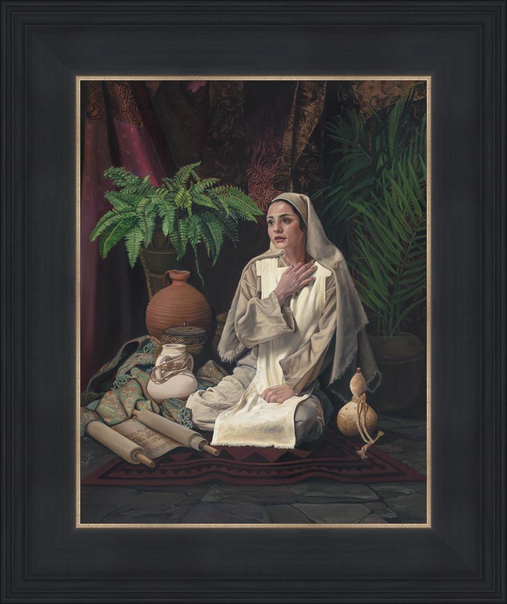 Behold Thy Handmaiden - Elegant Christian Home Decor for Prayer & Meditation | Perfect for Church Altars, Home Worship Spaces & Gift Giving
