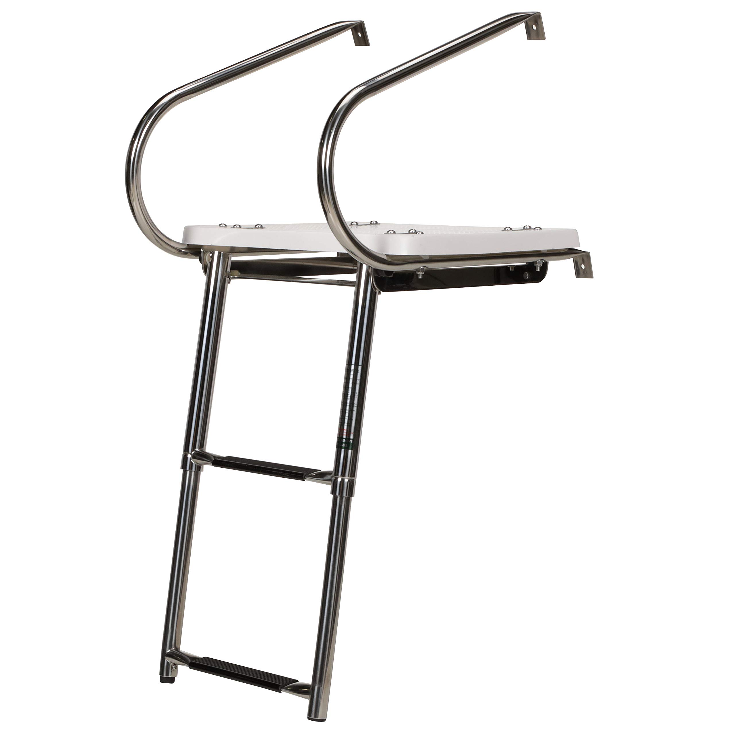 Seachoice Deluxe Universal Swim Platform with Side Mount Telescoping Ladder - Heavy Duty Boat Accessory for Swimming, Diving & Water Sports