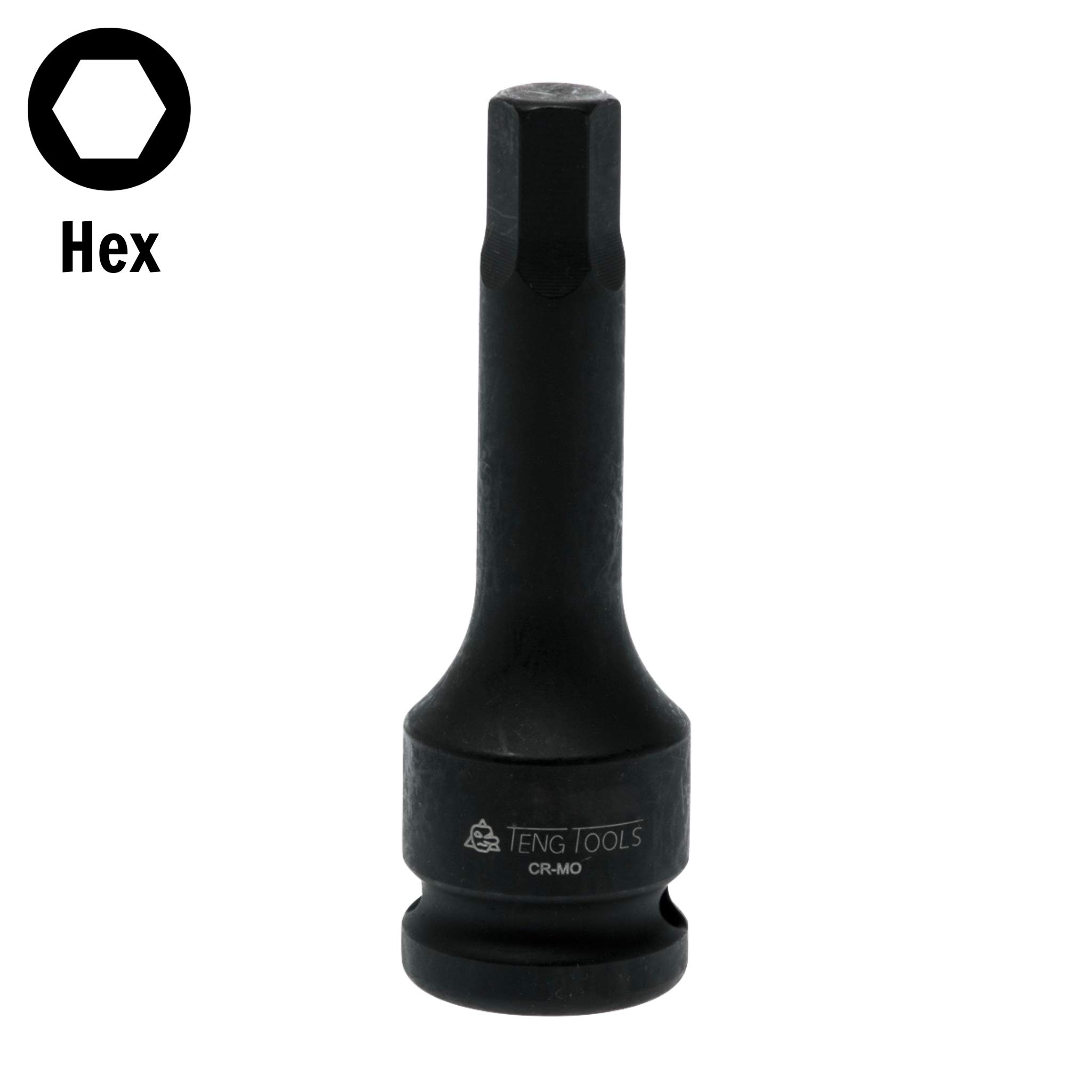 Teng Tools 10MM 1/2 Inch Drive Metric Hex Chrome Molybdenum Impact Socket - Professional Mechanic Hand Tool (921510-C) for Auto Repair & Industrial Maintenance