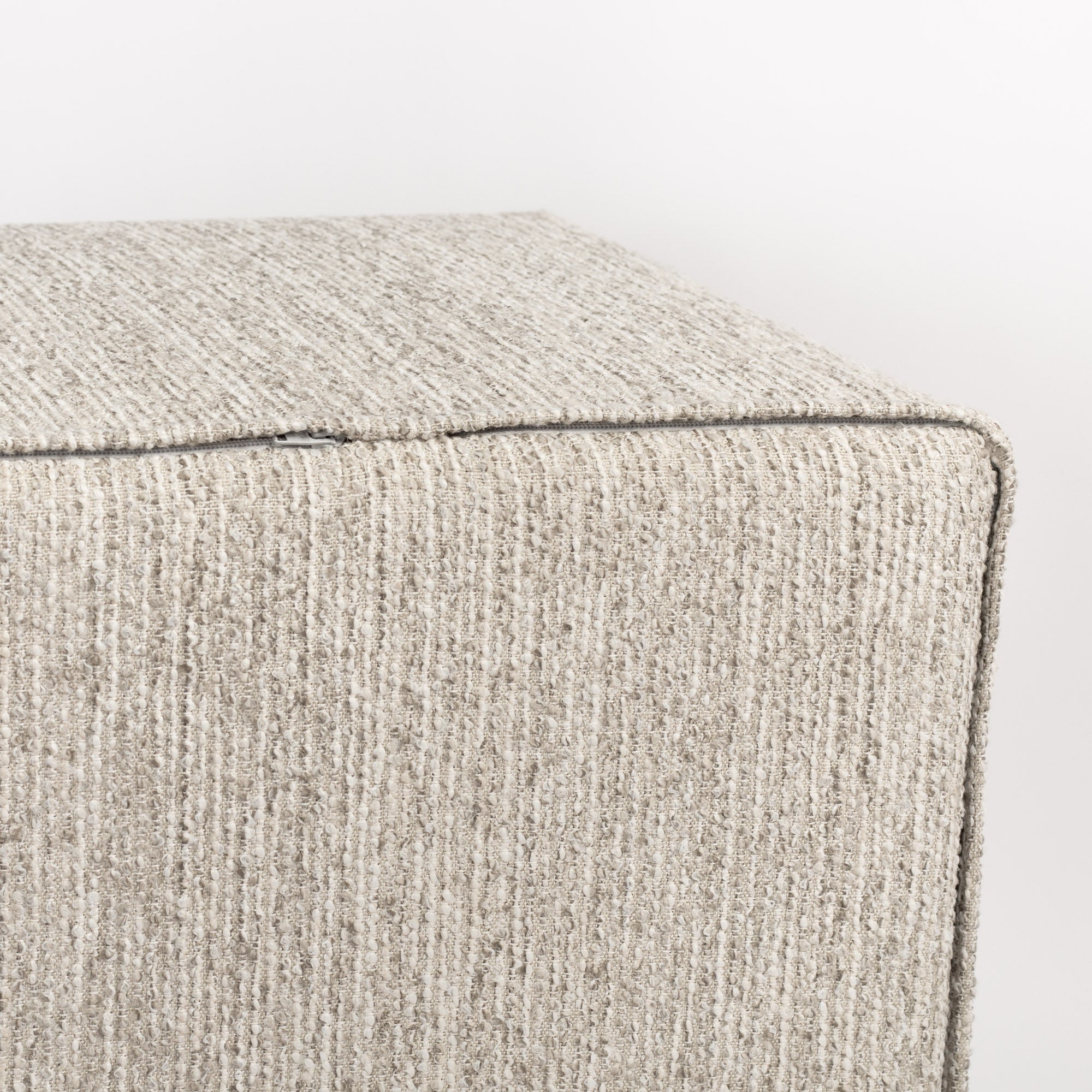 Natura 16x16 Cube Ottoman with Linen Fabric - Stylish Storage Ottoman for Living Room, Bedroom & Home Decor - Perfect for Extra Seating and Storage