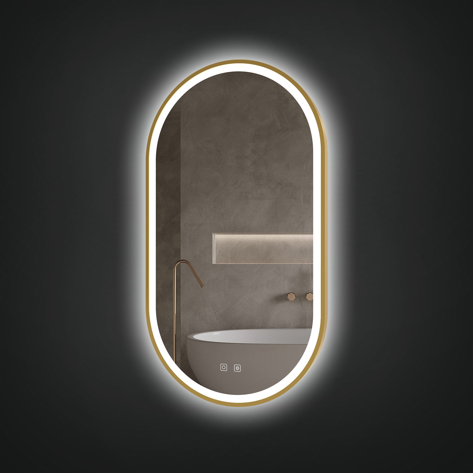ICO Kiara LED Mirror - Vanity Makeup Mirror with Touch Control & Adjustable Brightness for Home, Salon, and Professional Makeup Artists