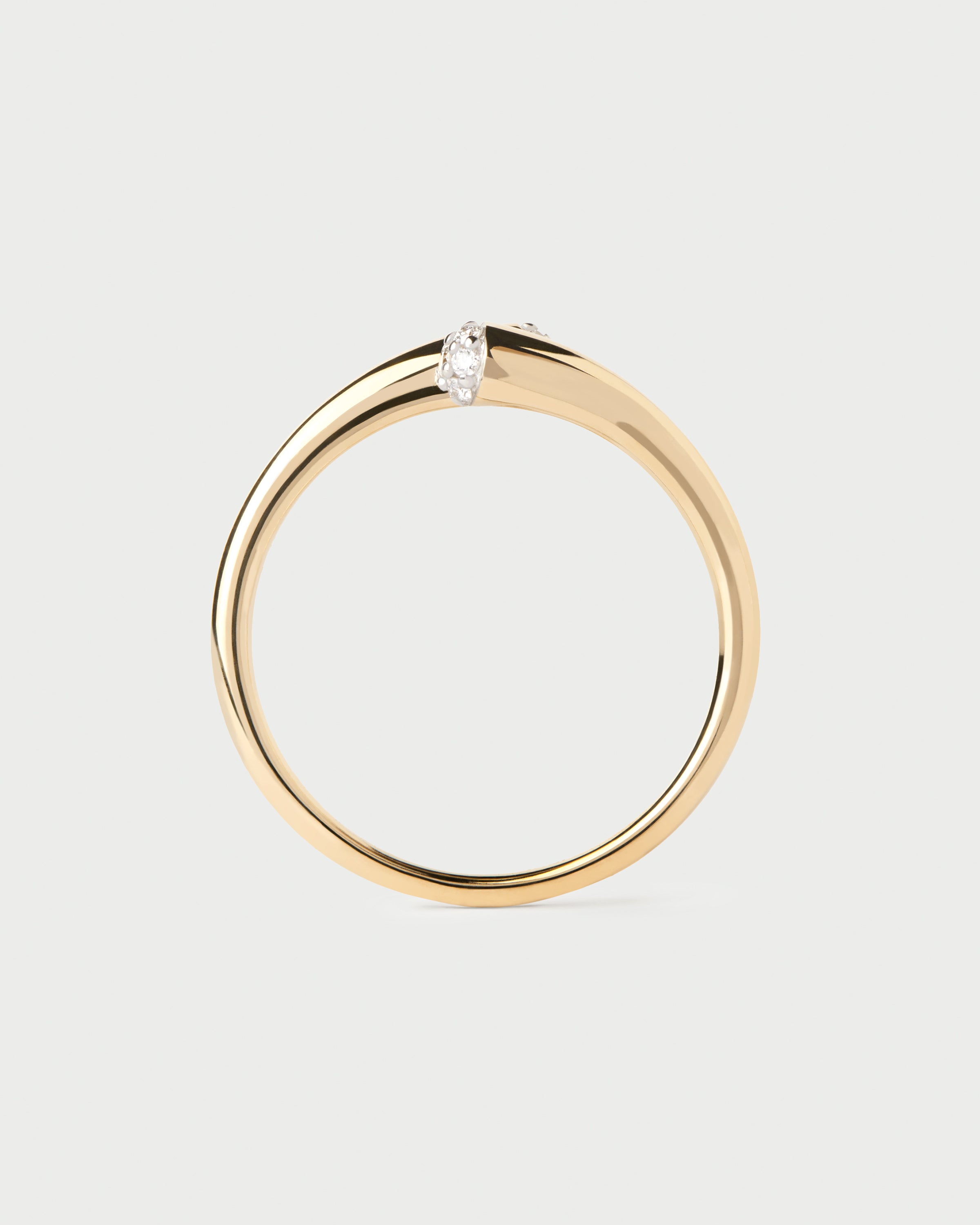 Elegant Diamond and Gold Eclipse Ring for Women - Perfect for Engagement, Wedding, and Anniversary Gifts | Luxury Jewelry for Special Occasions