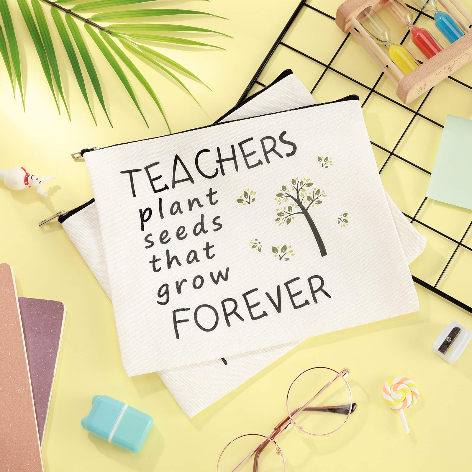 Frienda 2 Pcs Teacher Appreciation Makeup Bags - Graduation Birthday Gifts for Women