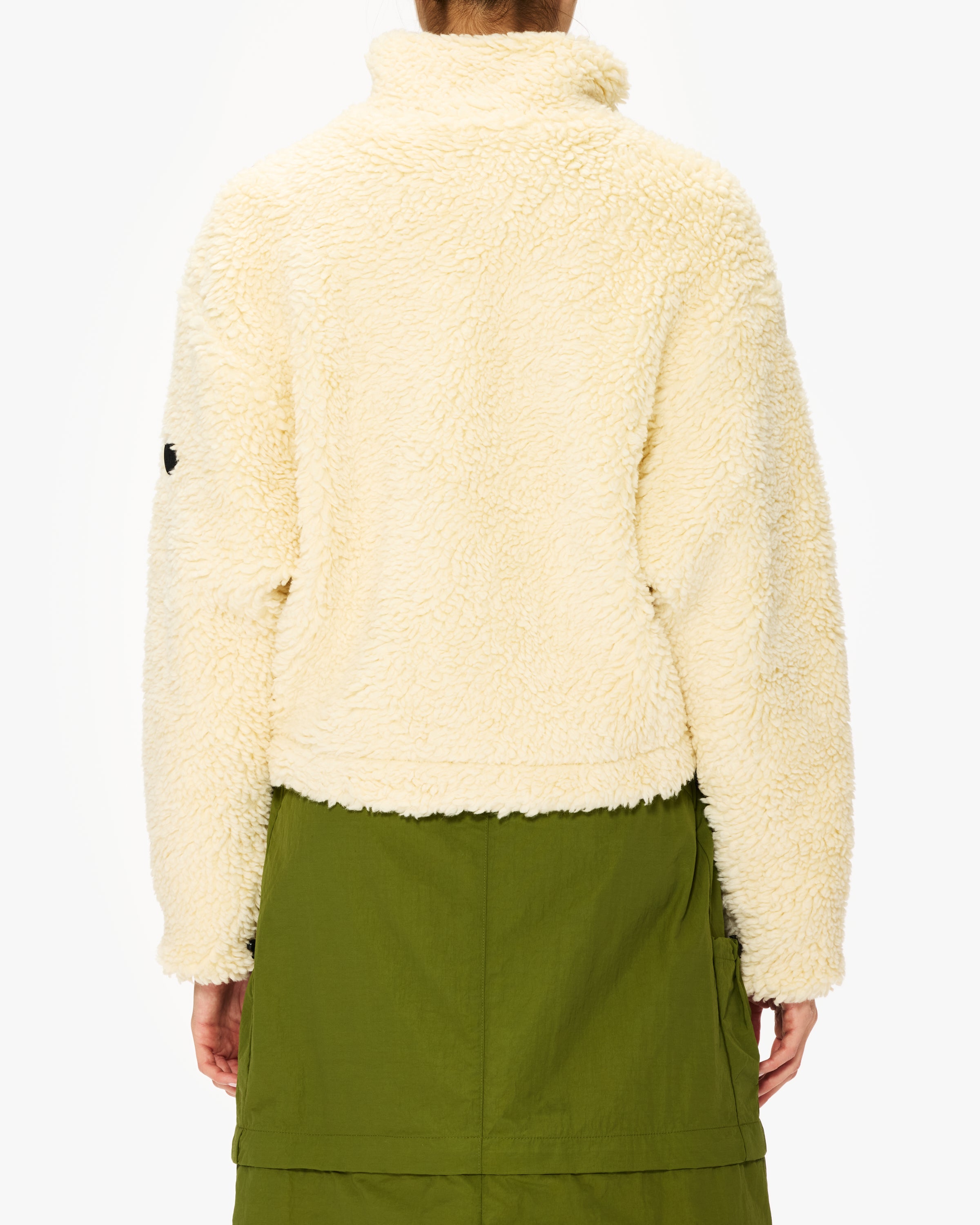 District Vision Cropped High Pile Wool Fleece Jacket - Warm Winter Outerwear for Women | Perfect for Hiking, Skiing & Outdoor Adventures