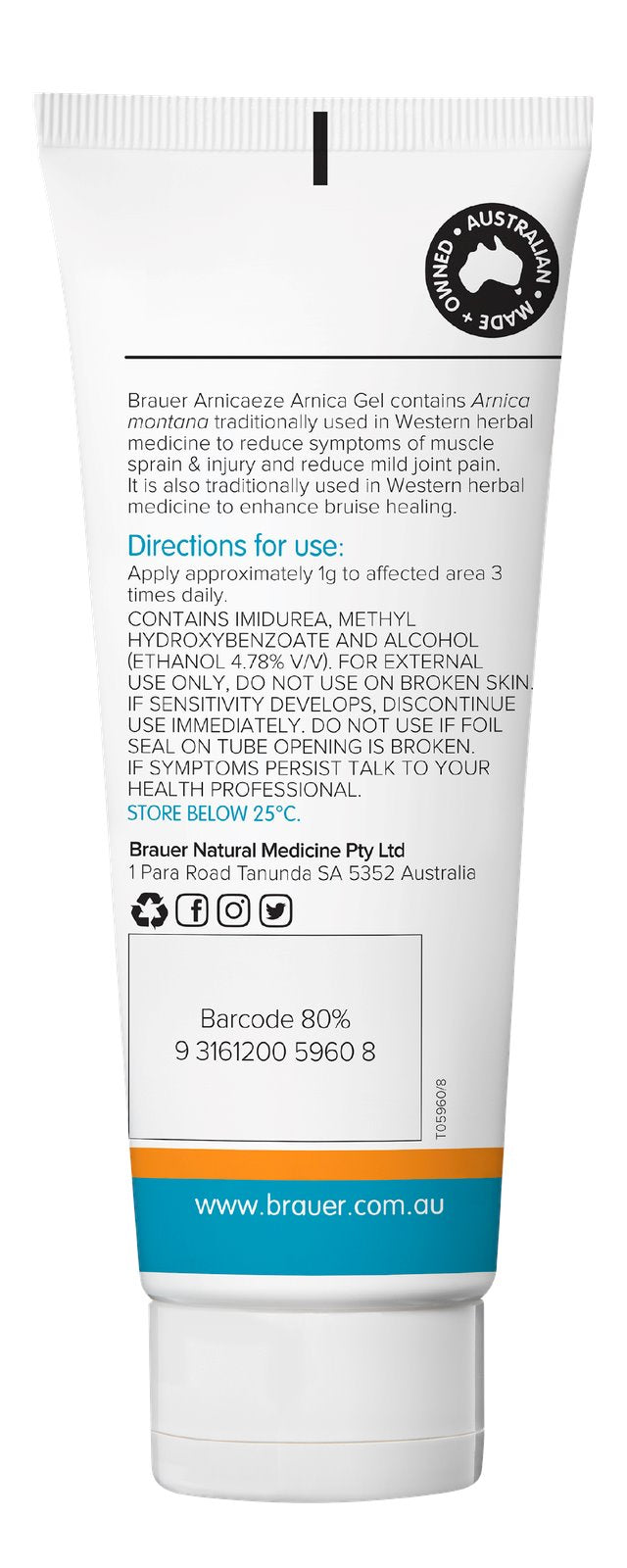 Brauer Arnicaeze Arnica Gel for Muscle & Joint Pain Relief - Fast-Acting Homeopathic Formula for Bruises, Swelling & Soreness - Perfect for Athletes, Post-Workout Recovery & Everyday Aches