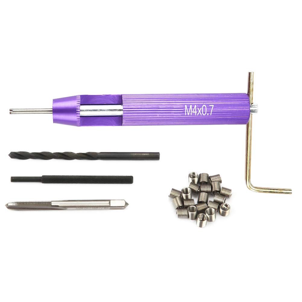 M4x0.7 Thread Repair Kit - Screw Threaded Inserts Repair Tool Set with Wire Insert Installation | Perfect for Automotive, Machinery & DIY Home Repairs
