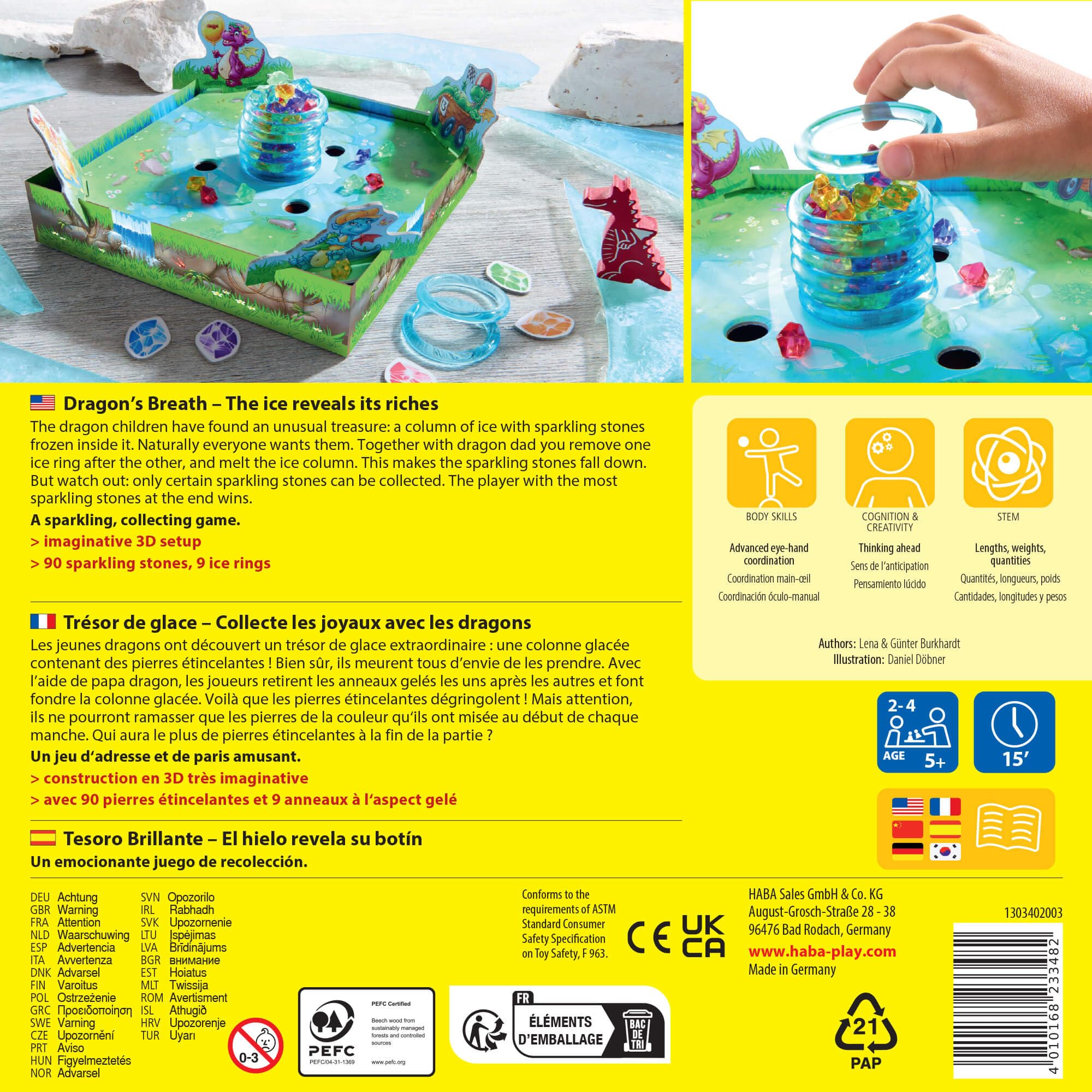 HABA Dragon's Breath Board Game - Award-Winning Family Board Game for Kids Ages 5+ | Fun Tabletop Adventure for Dragon Lovers | Perfect for Family Game Nights, Birthday Parties & Classroom Activities