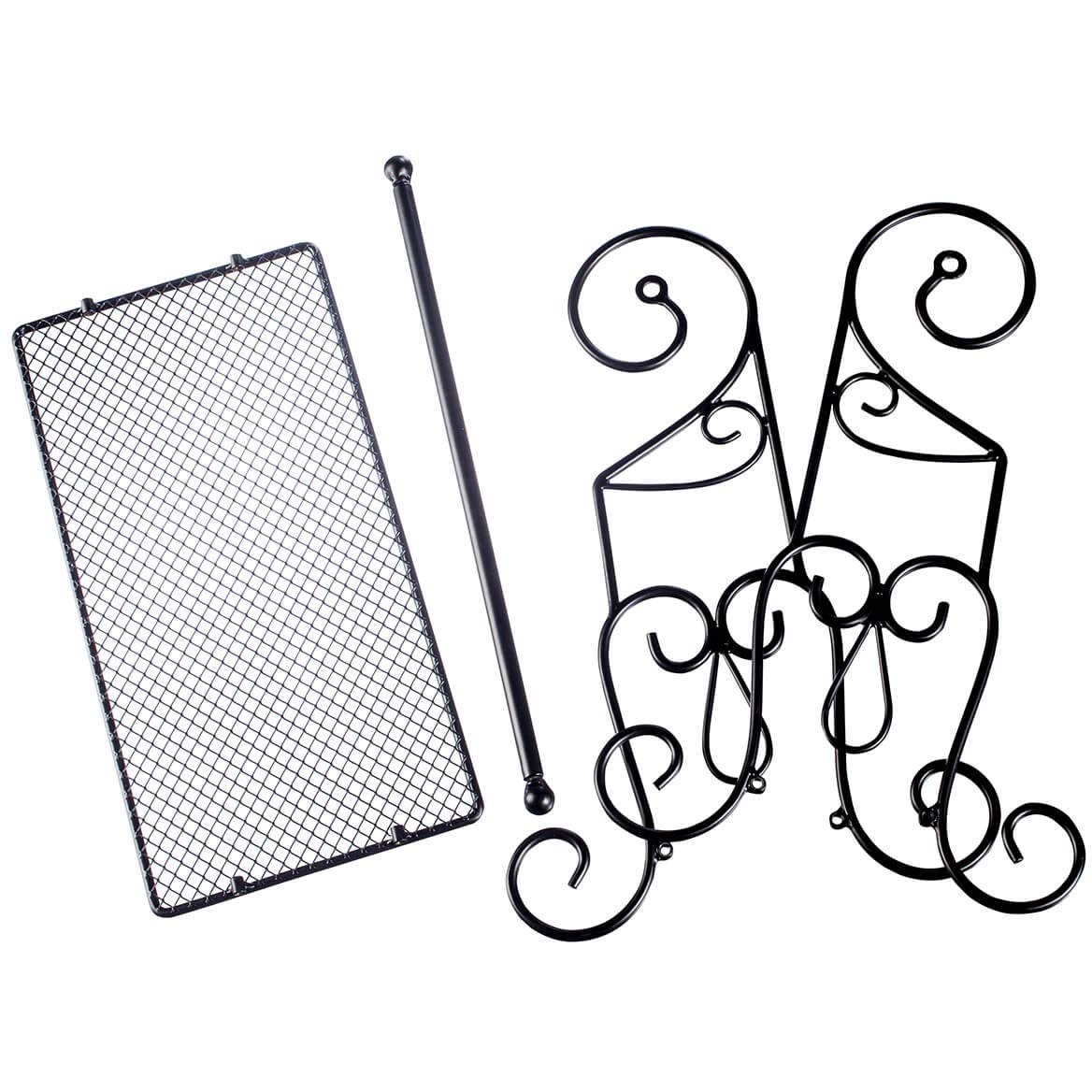 Fox Valley Traders Stainless Steel Kitchen Paper Towel Holder & Organizer Stand - Black | Space-Saving Countertop Storage for Kitchen, Bathroom, Office, RV
