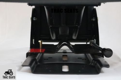 TRAC SEATS Black Universal Suspension Tractor Seat with Tilt & Waffle Style - Fits Massey Ferguson & Other Farm Tractors - Durable Comfort for Long Farming Hours