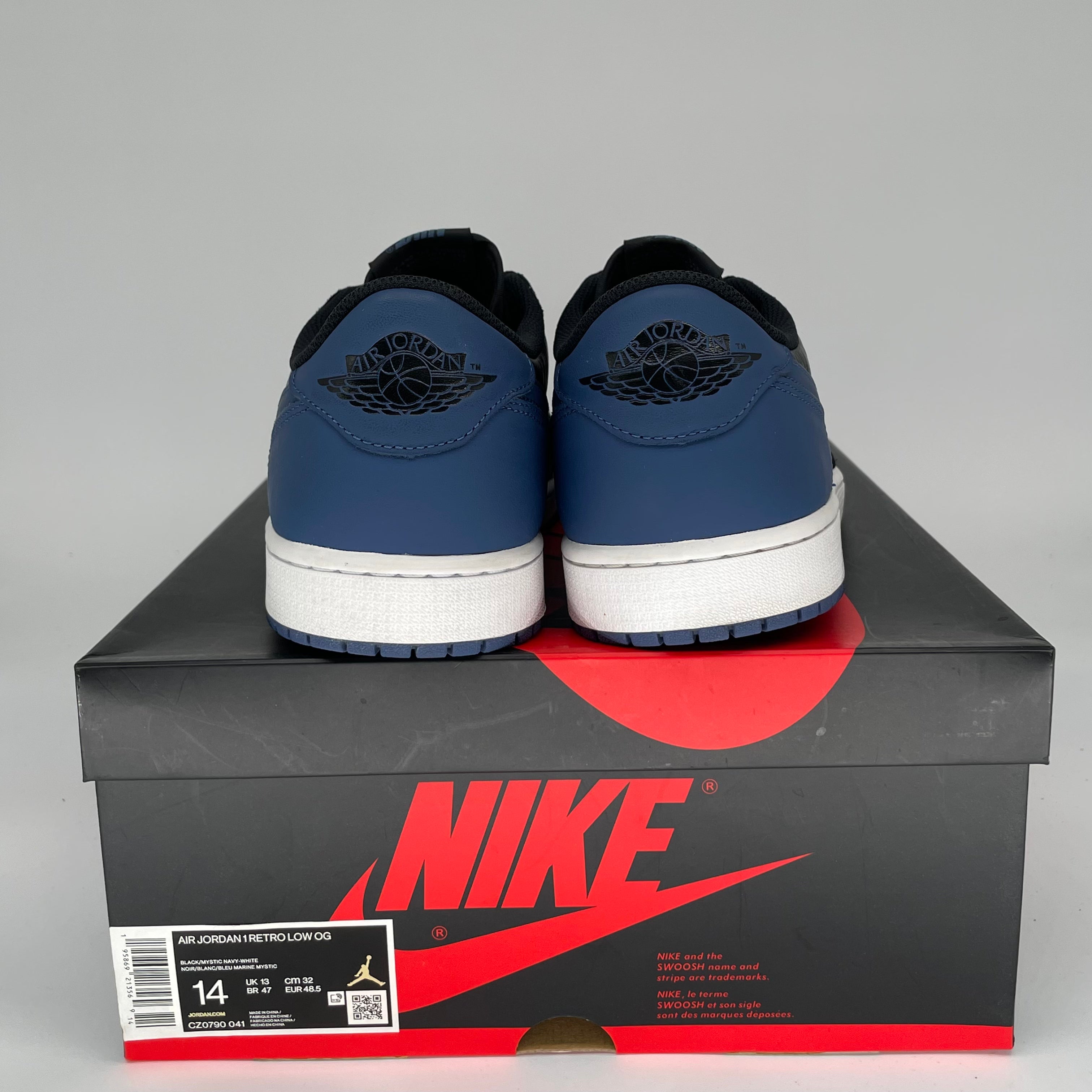 **AIR JORDAN 1 LOW MYSTIC NAVY Men's Sneakers - Size 14 (CZ0790-041) - Casual Wear, Street Style & Basketball Shoes**