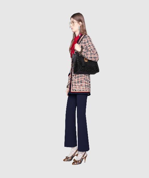 Gucci Padlock Signature Medium Soft Leather Shoulder Bag for Women - Black Luxury Handbag for Work, Travel & Everyday Use