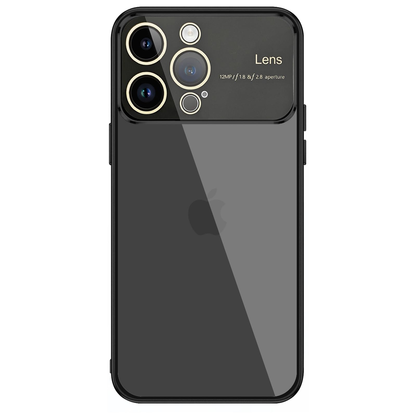 DREOLA Ultra Slim Clear Case for iPhone 12 Pro Max - Shockproof Soft TPU Protective Cover with Full Camera Lens Protector | Non-Yellowing, Wireless Charging Compatible | Perfect for Everyday Use, Travel & Outdoor Activities (Black)