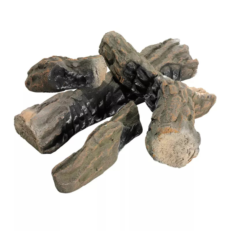 Ceramic Firewood Logs - Decorative Firewood Logs for Indoor & Outdoor Fireplace, Fire Pit, and Home Decor