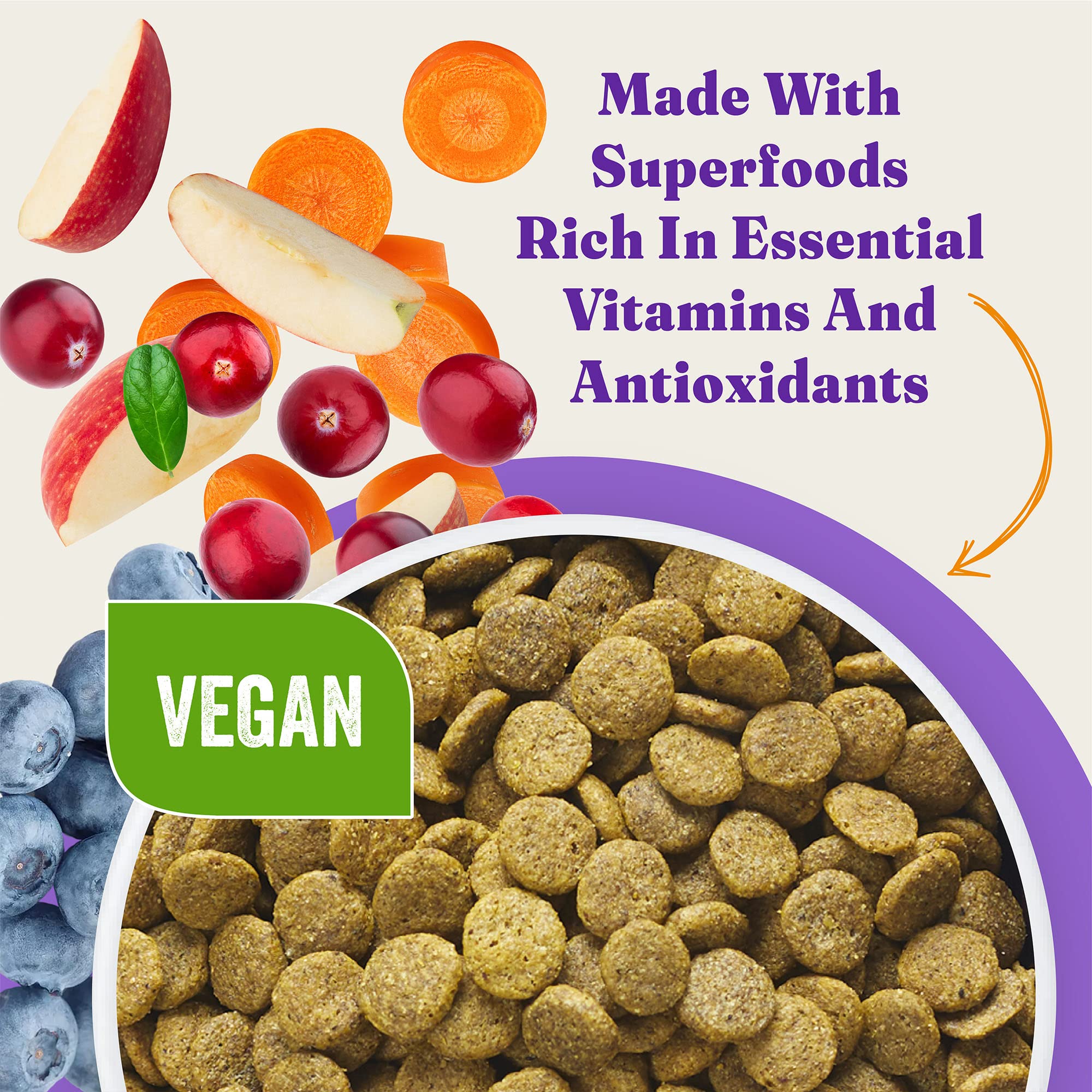 Halo Holistic Plant-Based Superfoods Vegan Dry Dog Food - Complete Digestive Health Adult Formula (21 lb Bag) | Ideal for Sensitive Stomachs & Allergies