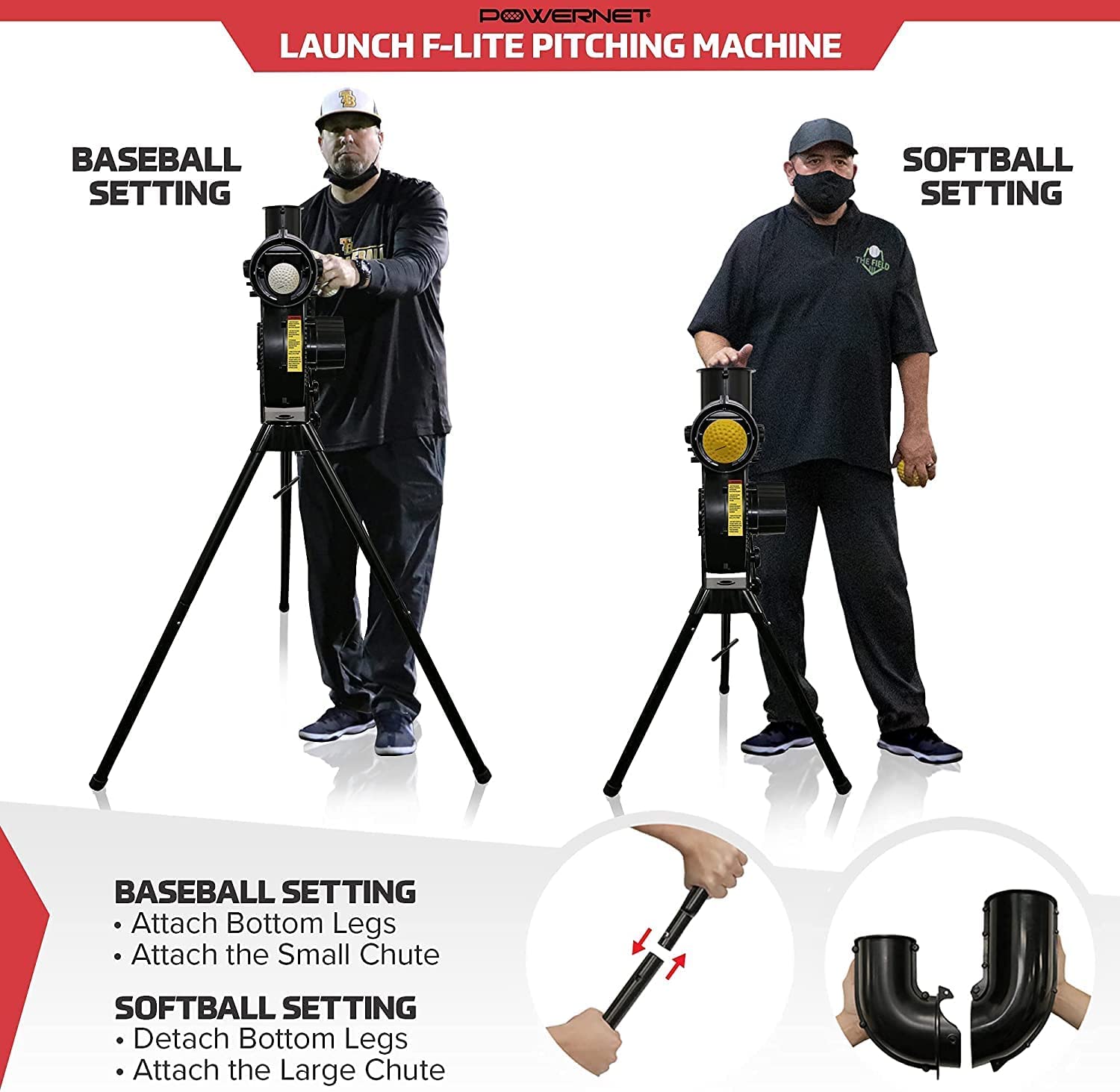 PowerNet Launch F Lite Ultra Light Dimpled Practice Baseballs for Pitching Machines | Perfect for Training, Batting Practice & Softball Drills | Indoor & Outdoor Use