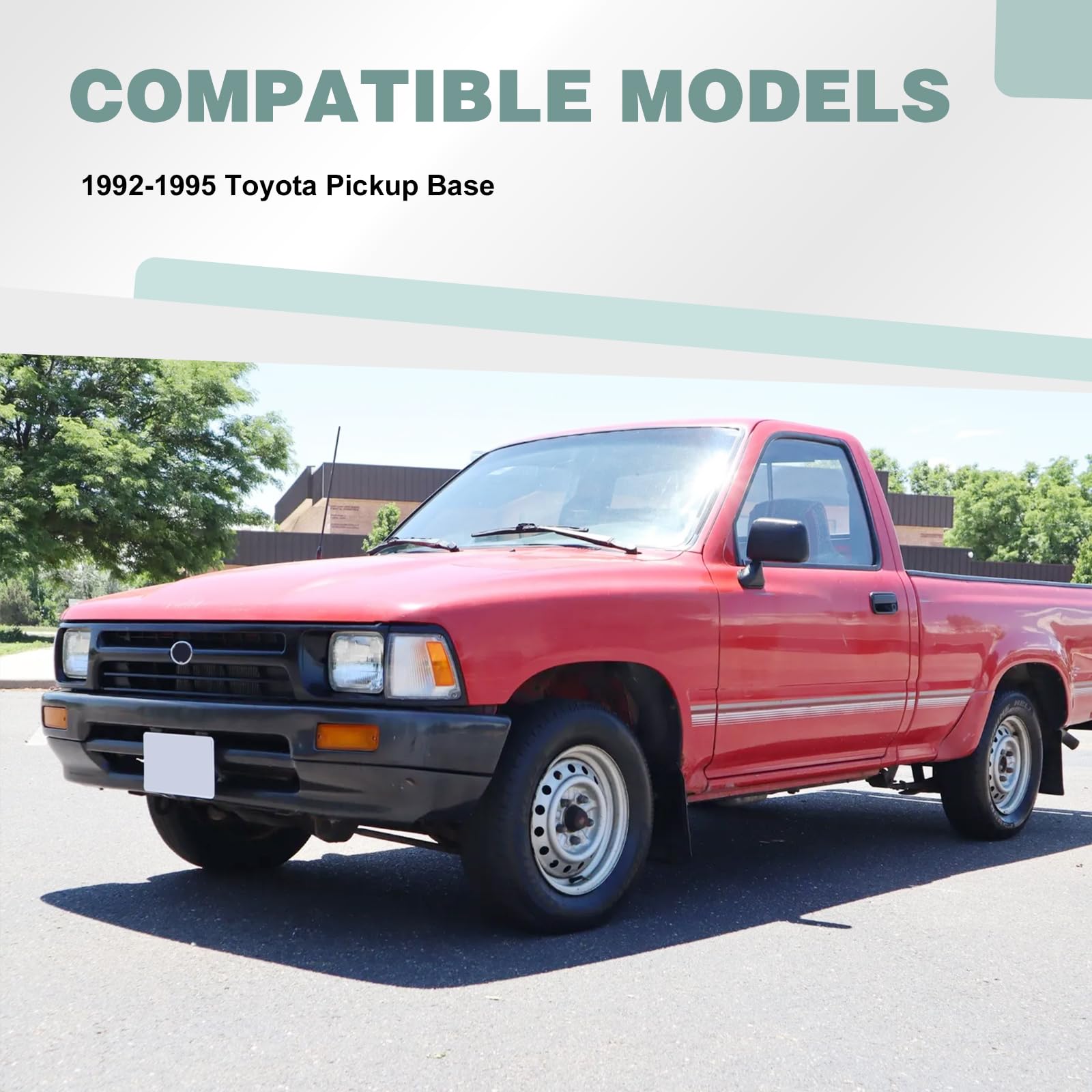 Black Front Grille Grill for 1992-1995 Toyota Pickup Truck RWD - Durable Replacement Car Parts - Perfect for Off-Roading & Truck Customization