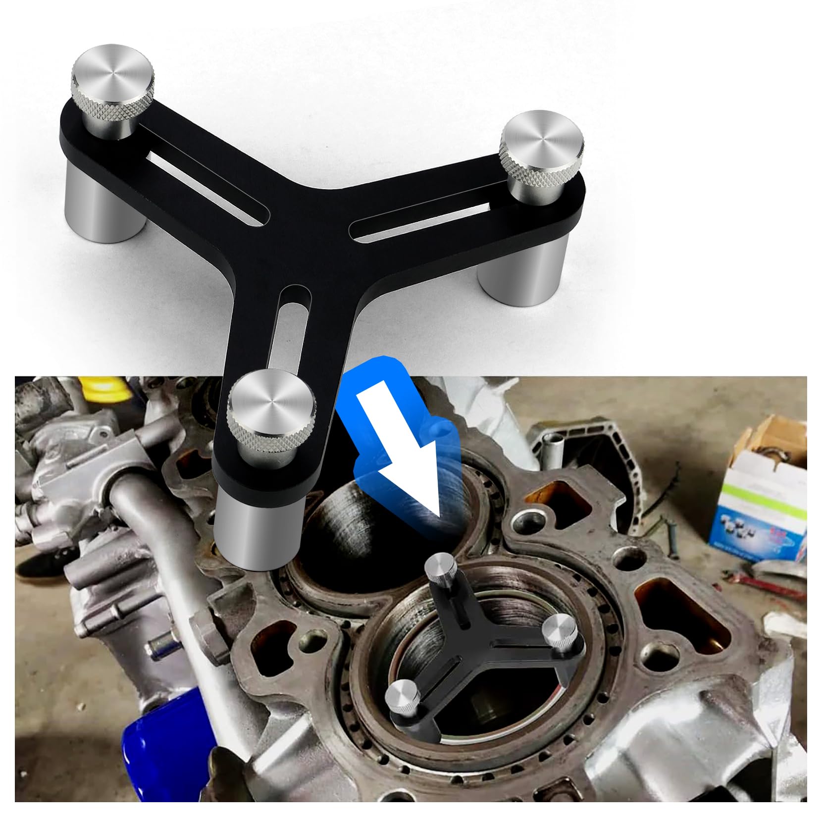 Universal Piston Ring Squaring Tool for 2-5 Inch Bores - 7075 Billet Aluminum Engine Piston Ring End Gap Fitting Tool - Perfect for Automotive Repair, Engine Rebuilding & DIY Mechanics