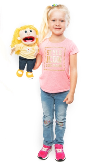 Maia Small 36 cm Hand Puppet - Soft Plush Animal Puppet for Kids, Interactive Storytelling Toy for Children's Theater & Classroom Activities (Code 4)