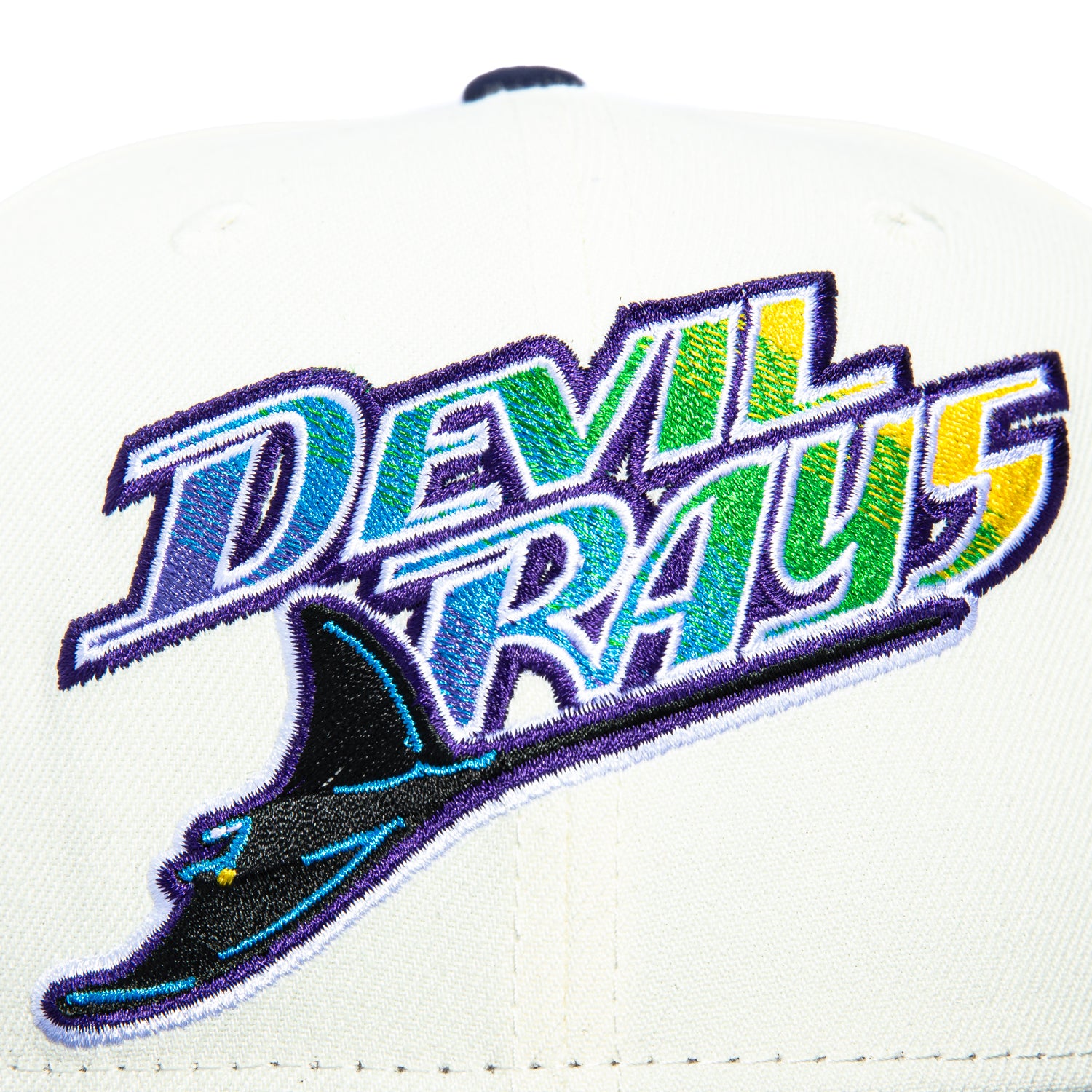 New Era 59Fifty Tampa Bay Rays MLB Jersey Snapback Hat - White & Light Navy Baseball Cap for Men & Women - Perfect for Games, Sports Events & Casual Wear