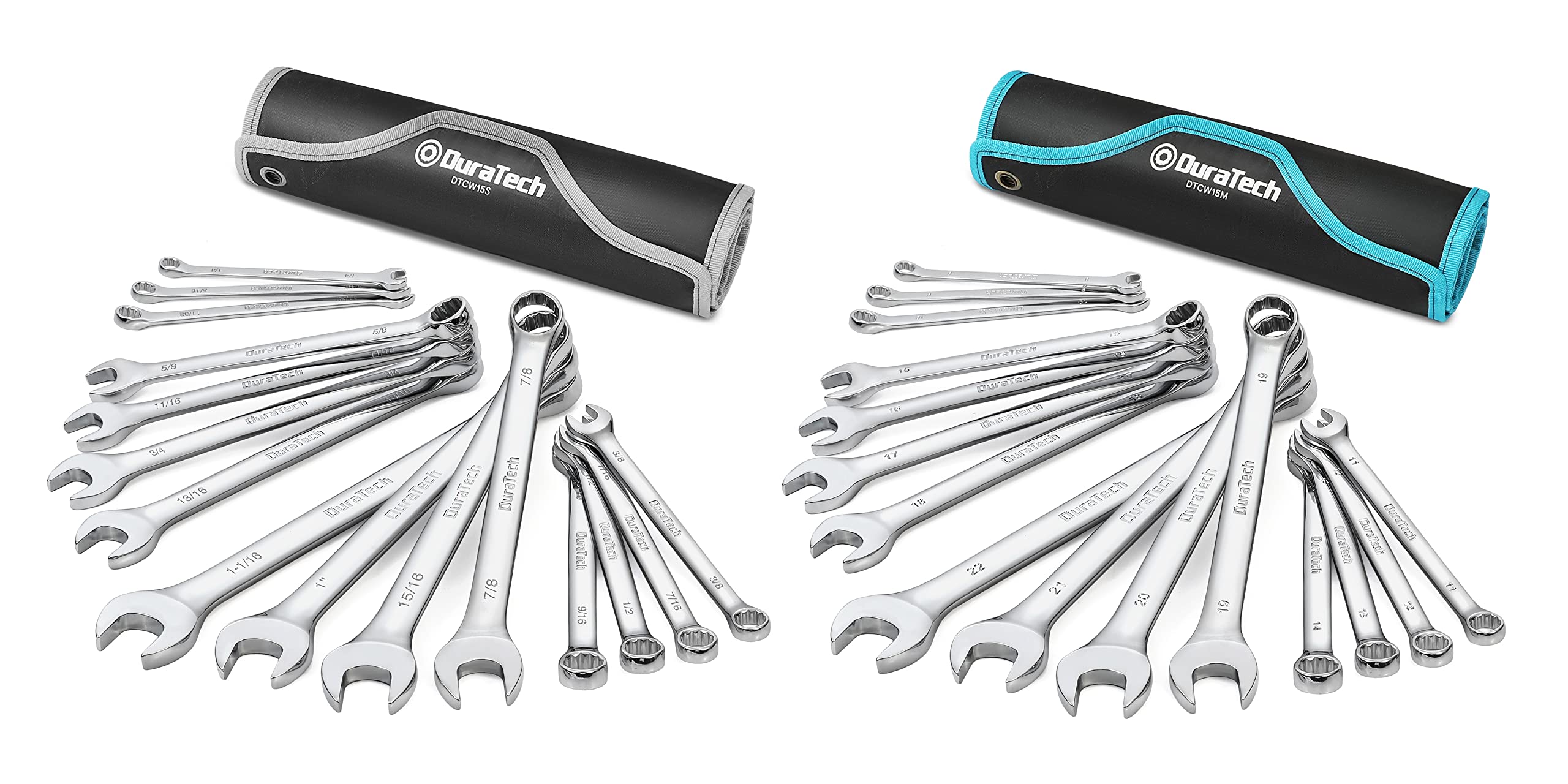 DURATECH 15-Piece Combination Wrench Set - SAE (1/4