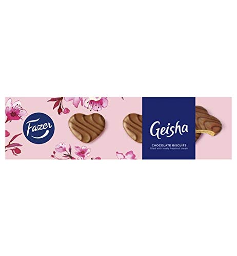 Premium Geisha Biscuits with Hazelnut Cream Chocolate - 12 Boxes (100g Each) | Delicious Italian Treats for Gifts, Parties & Coffee Time