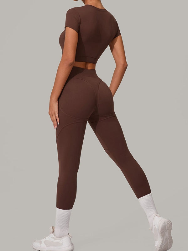 ZASUWA Women's Sexy Push Up High Waist Tracksuit Set - Gym Workout, Yoga, Lounge Wear for Women
