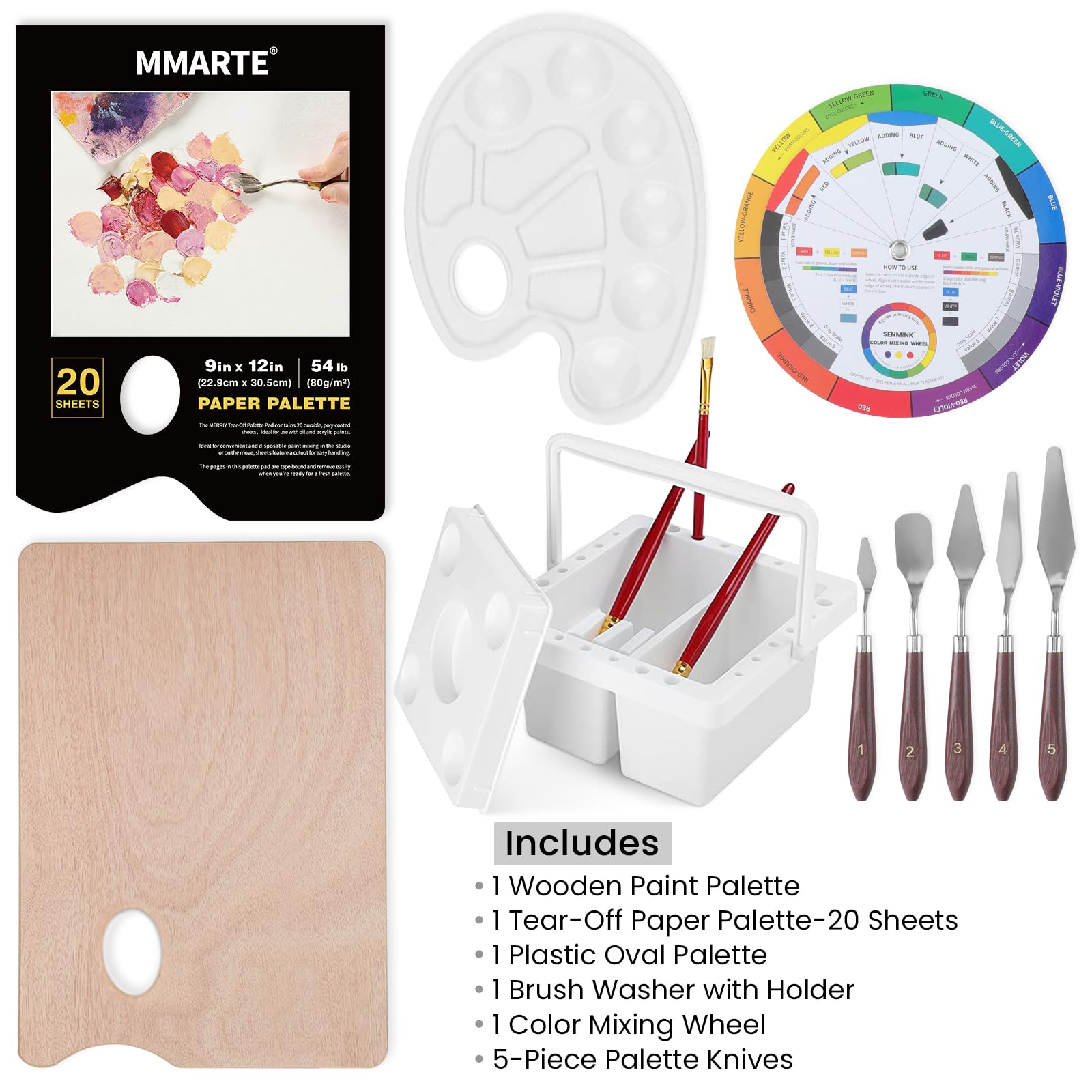 MERRIY 155-Piece Professional Artist Painting Kit - Includes French Easel, 48 Acrylic Paints, 24 Oil Paints & 24 Watercolors - Complete Art Set for Adults, Beginners & Professional Artists - Perfect for Studio, Classroom & Outdoor Painting