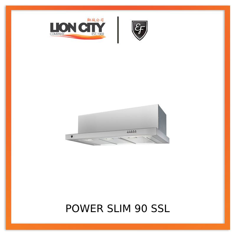 EF 90cm POWER SLIM 90 SSL Range Hood - Ultra Slim Kitchen Exhaust Fan with Powerful Ventilation for Modern Homes | Perfect for Apartments, Condos & Small Kitchens