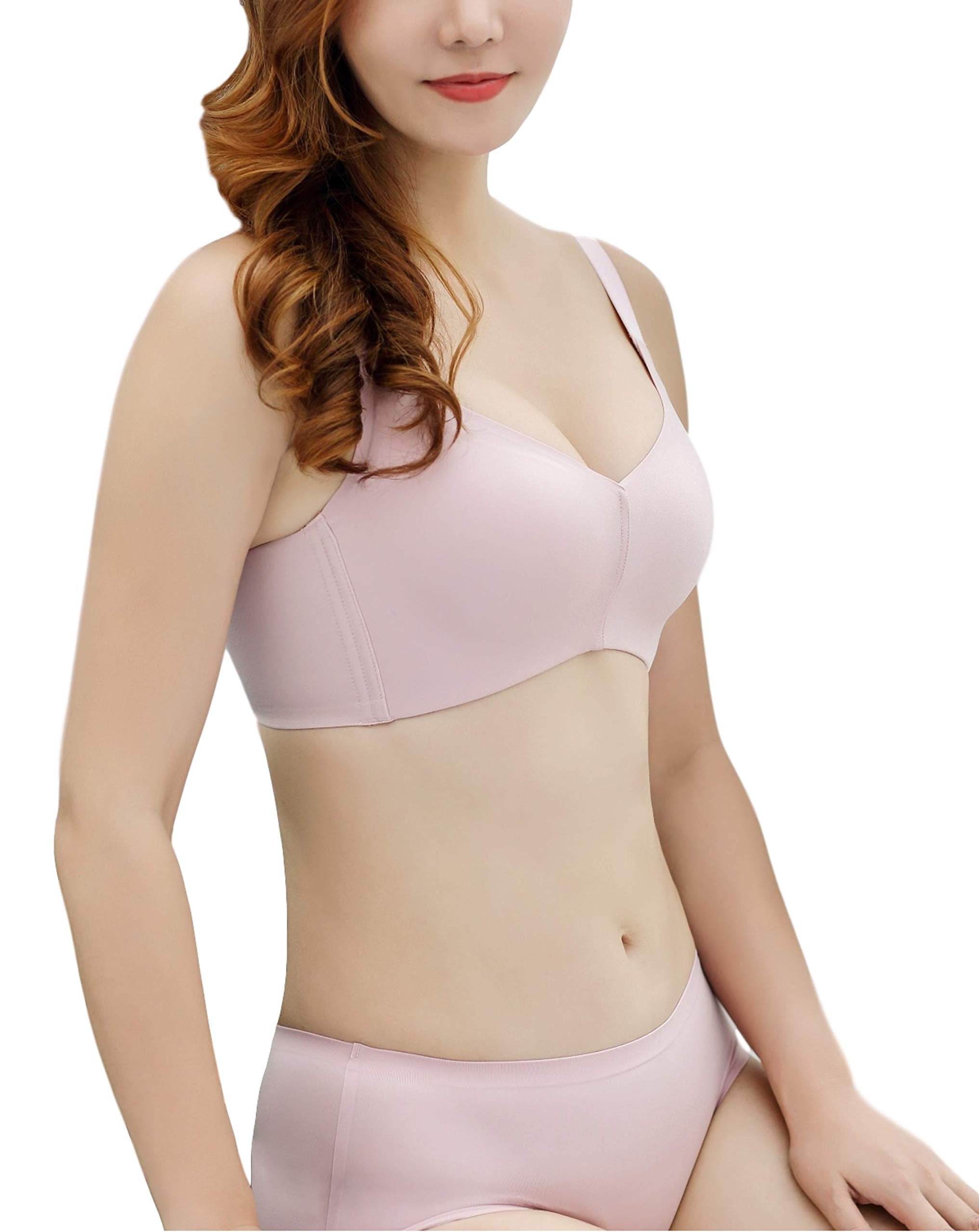 Wirefree Seamless Push Up Bras for Women - Comfortable Padded T-Shirt Bra 30-36B | Everyday Wear, Workout & Layering Under Tight Clothes