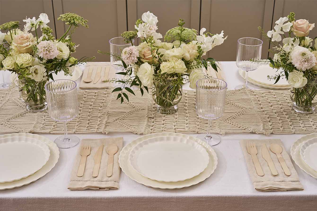 Simply Eco-Friendly White Dinner Plates - Set of 8 | Sustainable & Durable Dishware for Everyday Meals, Parties & Eco-Conscious Living