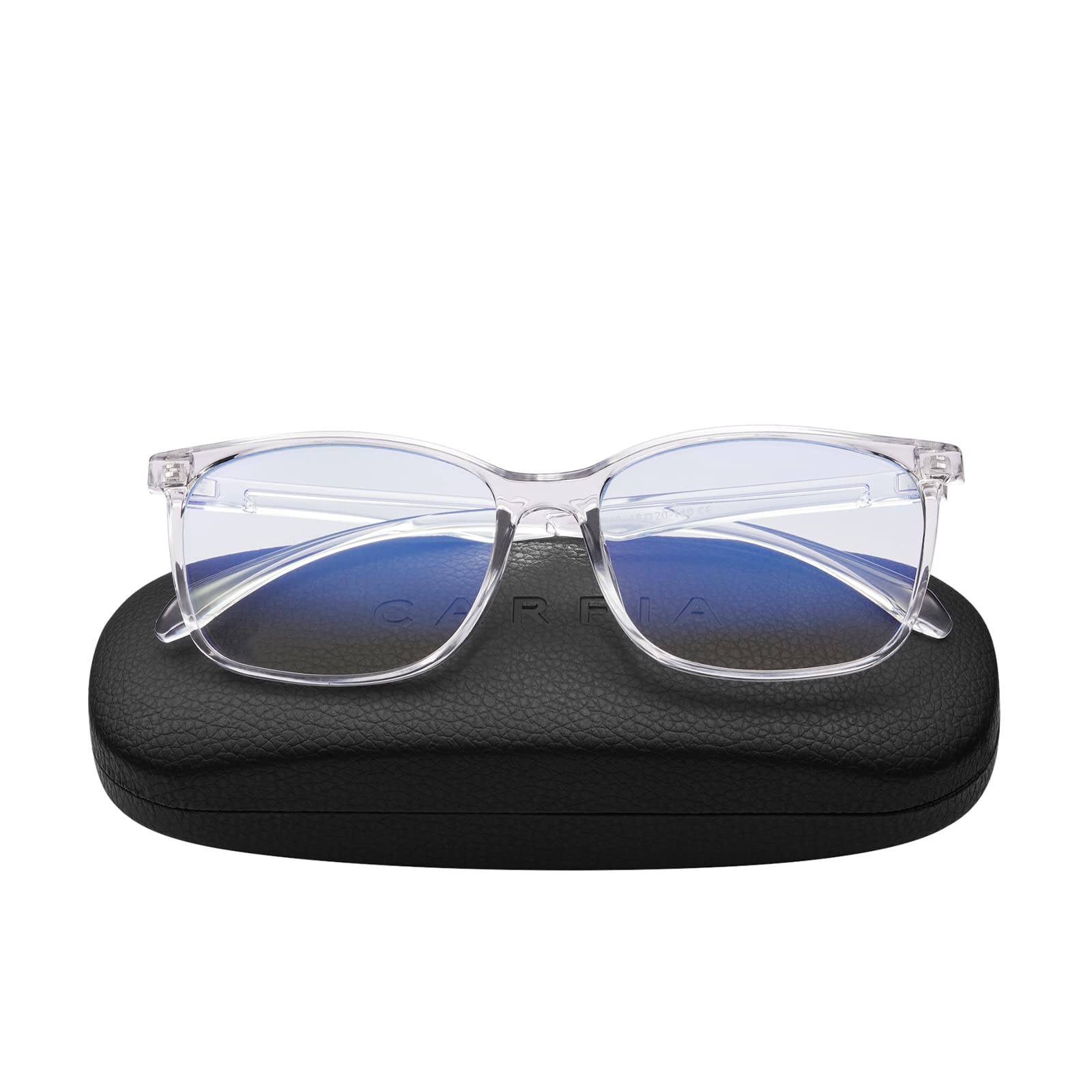 Carfia Blue Light Blocking Glasses for Women & Men - Anti Eyestrain Computer Gaming Glasses with Case - Lightweight UV Protection Eyewear for Office, Gaming & Digital Screen Use