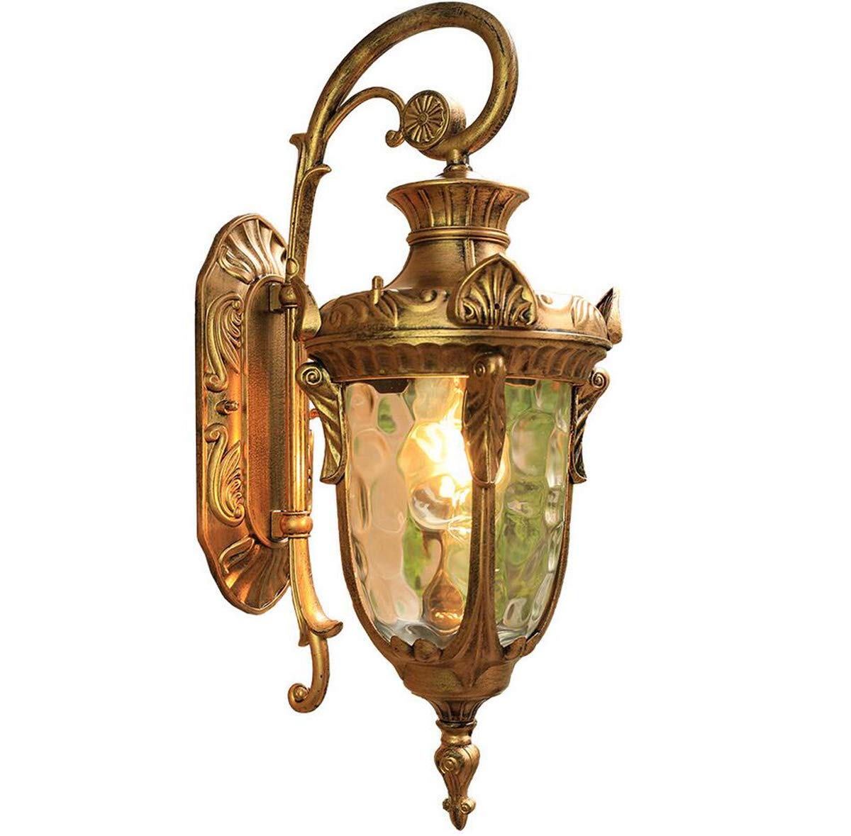 Vintage European Style Waterproof LED Wall Lamp - Antique Outdoor Porch Light for Garden, Front Porch, Patio & Indoor Use (Includes Free 9W Bulb) | Perfect for Victorian Homes, Cottage Decor & Landscape Lighting