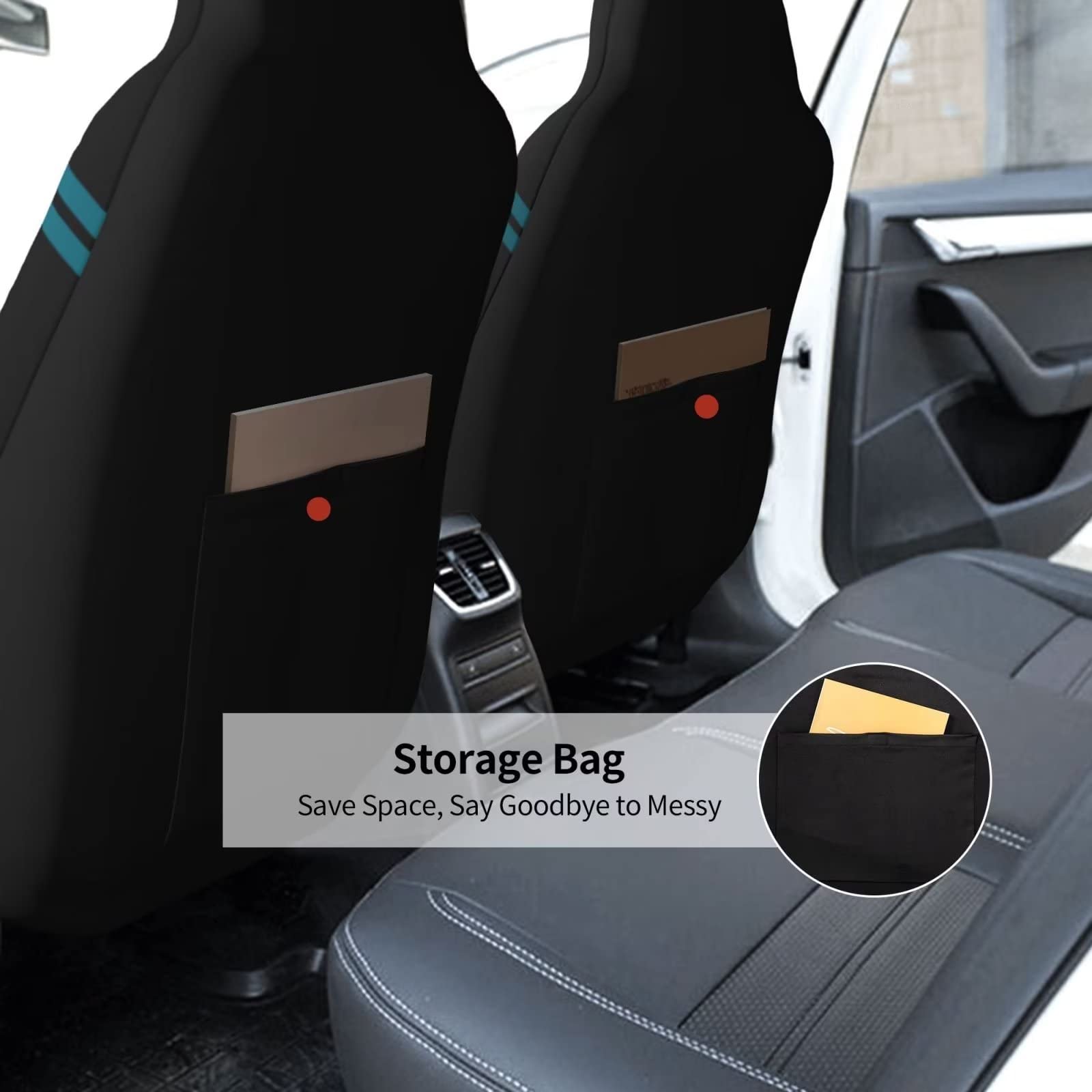 Custom Football Car Seat Covers with Name & Number - Personalized Elastic Soft Front Seat Protectors for Cars, Trucks & SUVs | Universal Fit 2pc Set | Perfect for Jacksonville Gifts, Game Day & Sports Fans