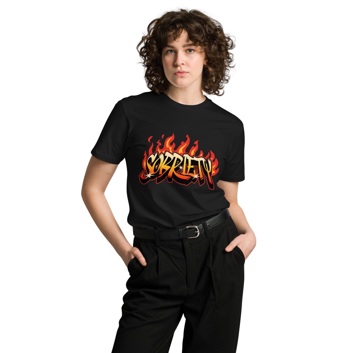 Hot Like Sobriety Unisex Premium Cotton T-Shirt - Comfortable Casual Wear for Men & Women - Perfect for Everyday Outfits, Street Style and Lounge Wear