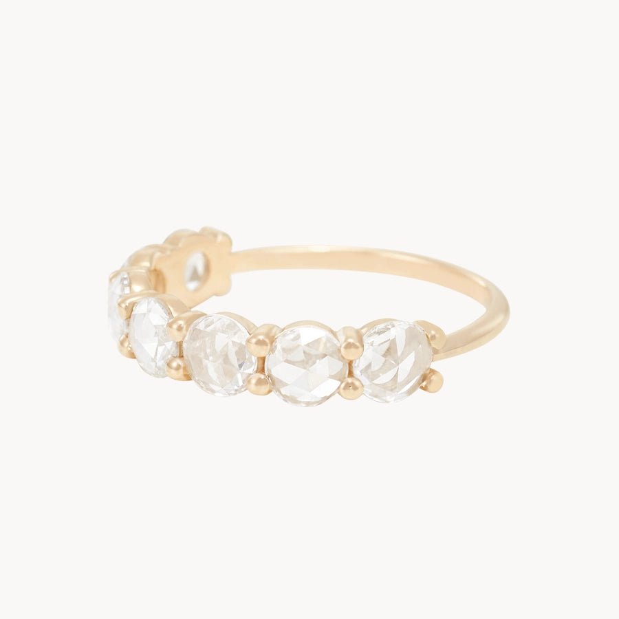 14K Yellow Gold Extra Large Moonglade Ring with Rose-Cut Diamonds | Elegant Statement Jewelry for Weddings, Parties & Special Occasions