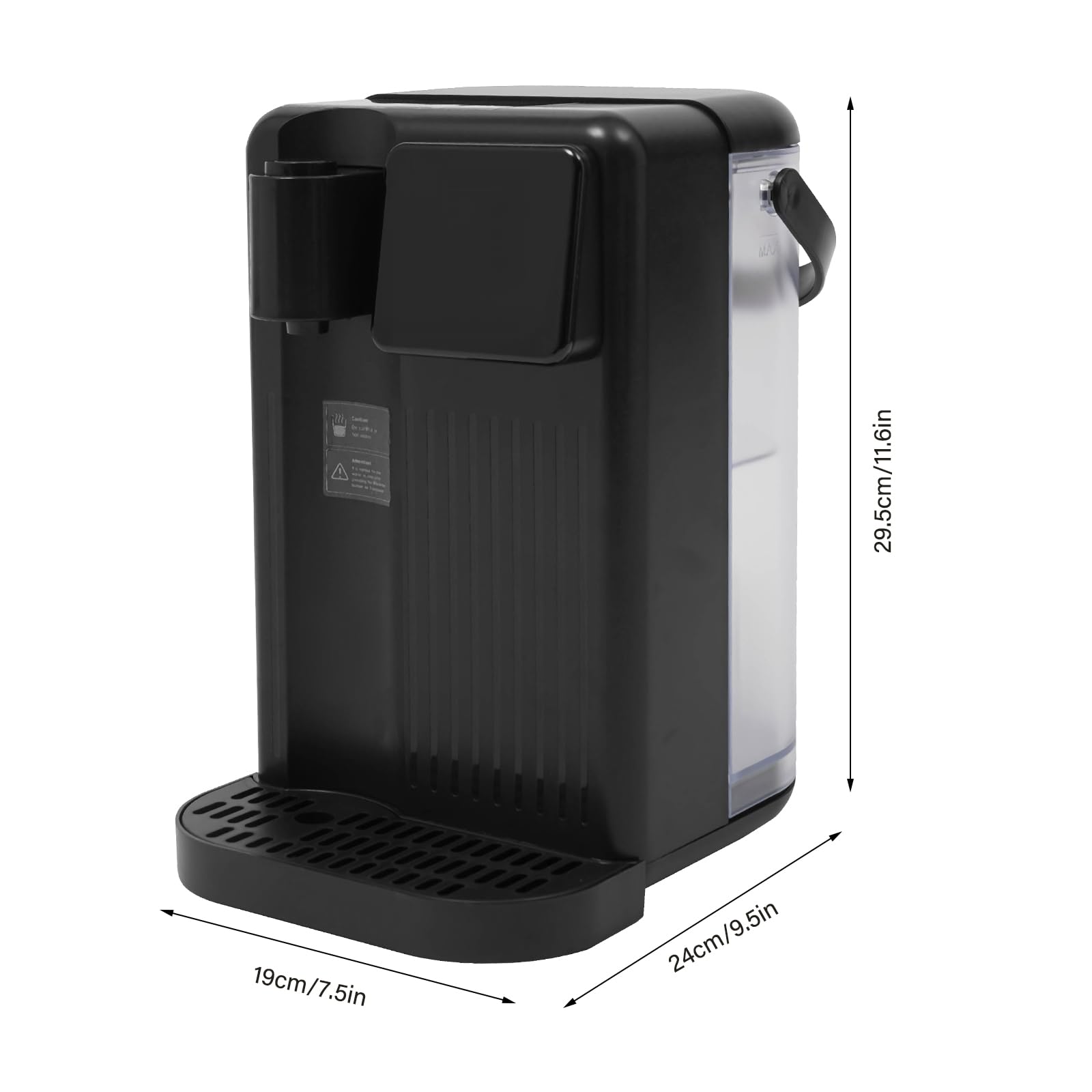 3L Instant Hot Water Dispenser - 0.79gal Electric Countertop Water Boiler with Quick 3-Second Heating, 3 Temperature Settings & Built-in Filter - Perfect for Home, Office, Tea & Coffee Making (Black)