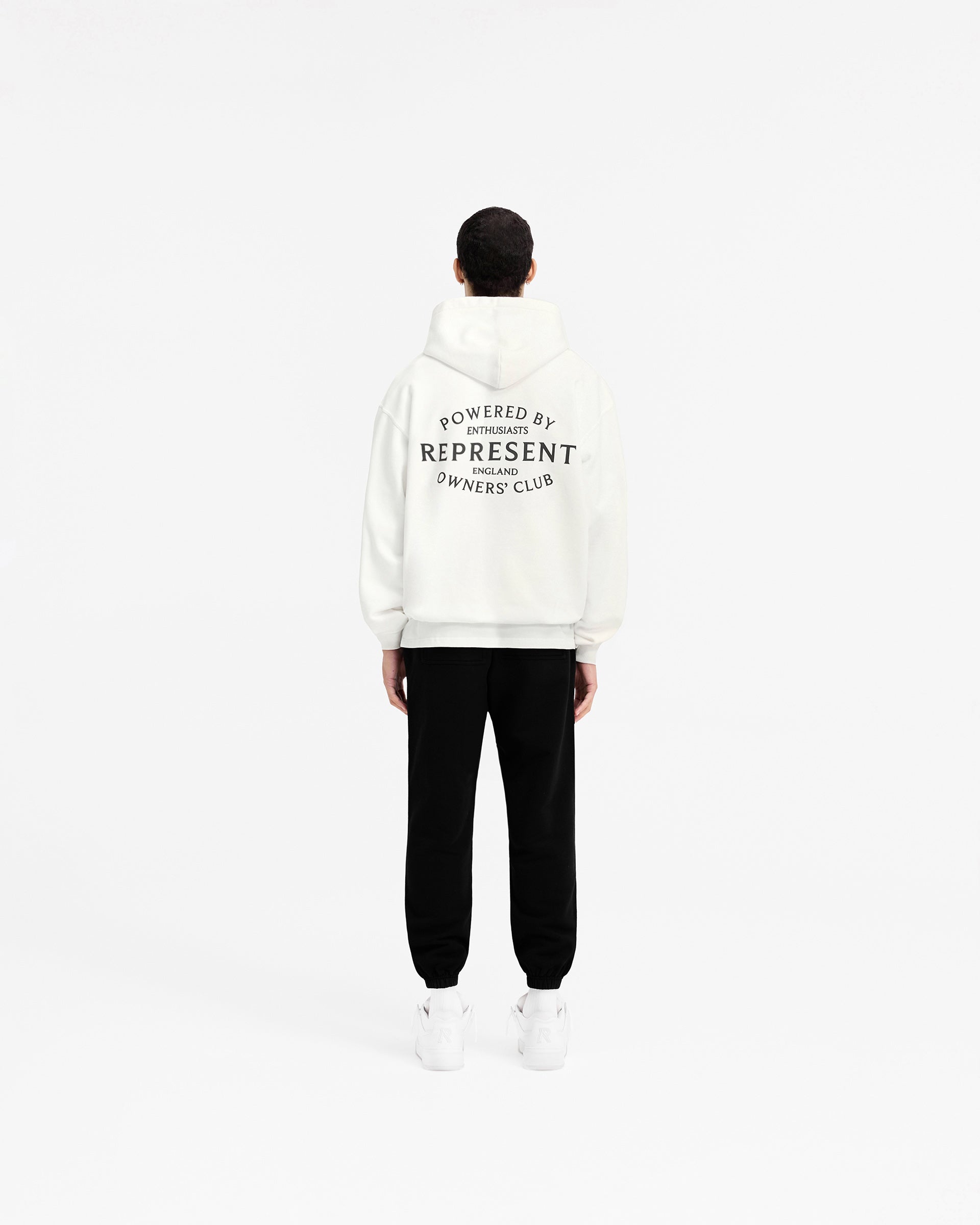 Represent Owners Club Stamp Hoodie - Flat White | Premium Streetwear for Men & Women | Perfect for Casual Outfits & Urban Fashion