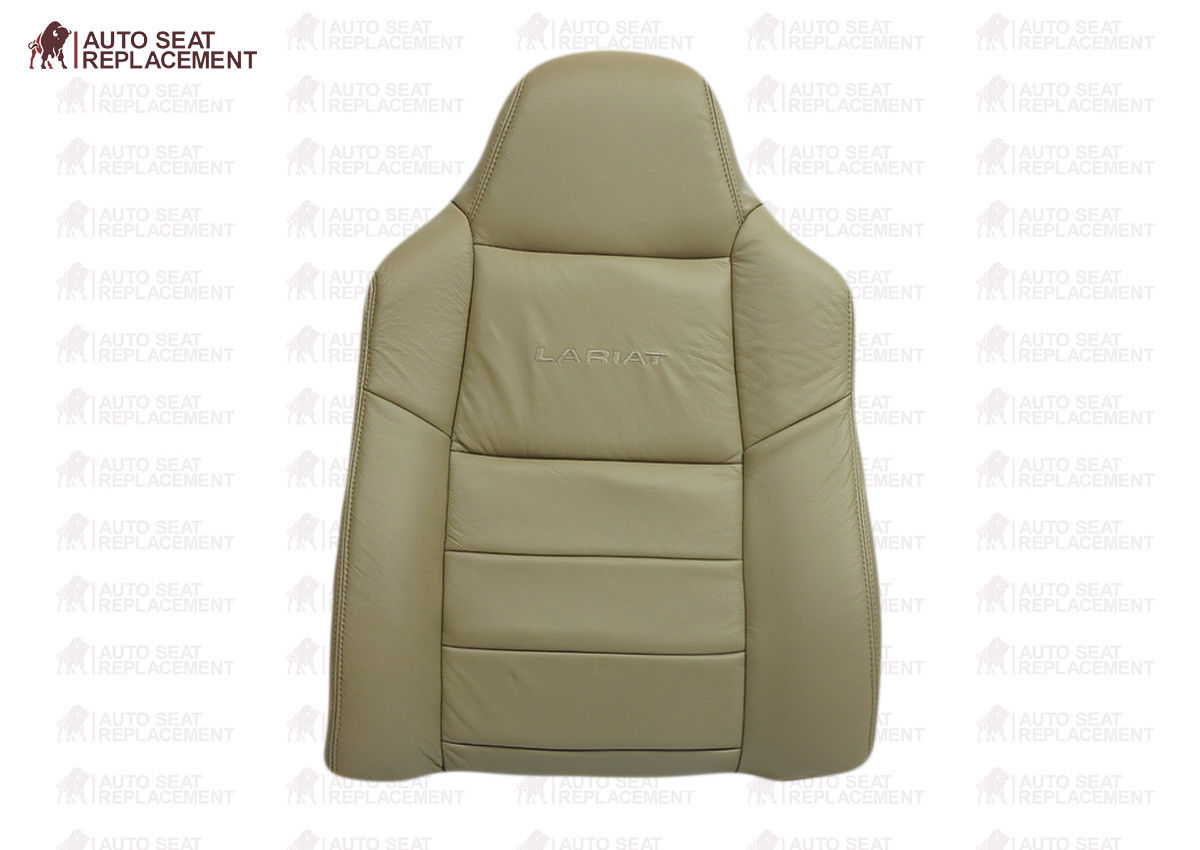 2002-2007 Ford F250 F350 Lariat Genuine Leather Bottom Back Seat Cover - Tan Color | Perfect for Truck Interior Upgrade & Road Trips