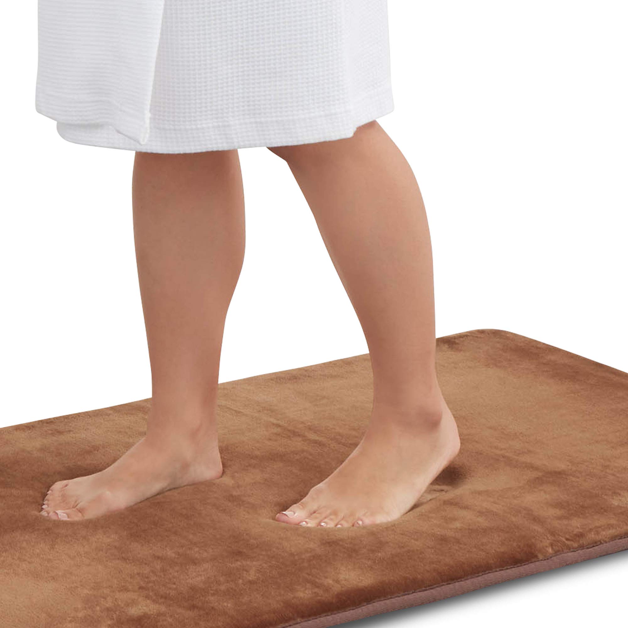 Genteele Memory Foam Bath Mat - Super Absorbent Non-Slip Velvet Bathroom Rug (22