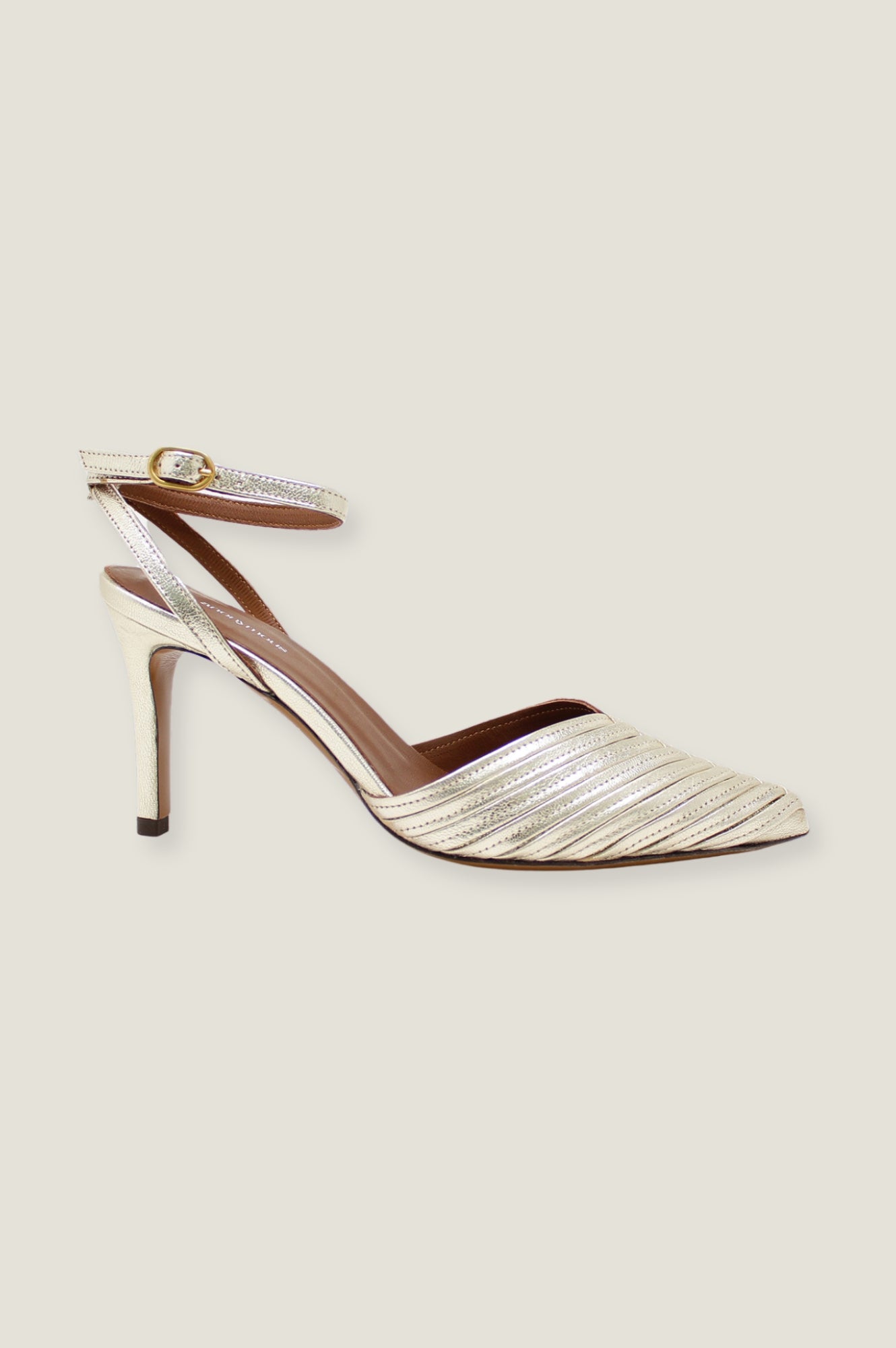 Givia Women's Champagne High Heel Pumps - Elegant Pointed Toe Stiletto Heels for Party, Wedding & Evening Wear