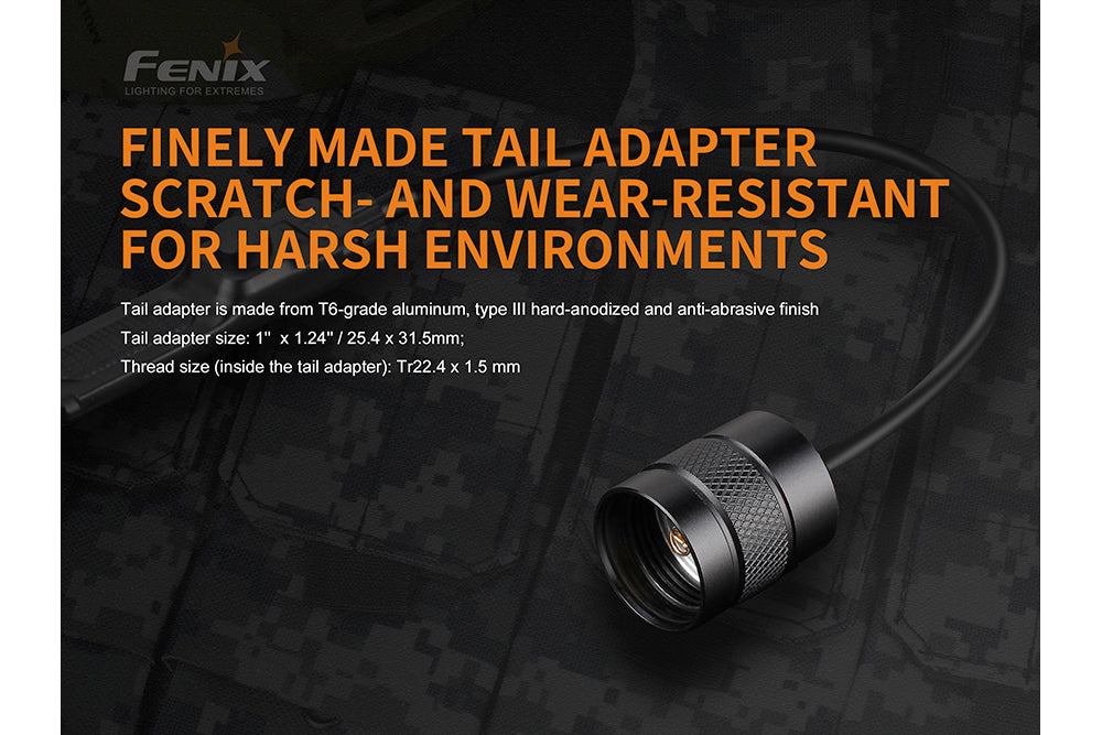 Fenix AER 02 V2 Tactical Remote Pressure Switch for Flashlights | Waterproof & Durable | Perfect for Hunting, Camping & Tactical Operations