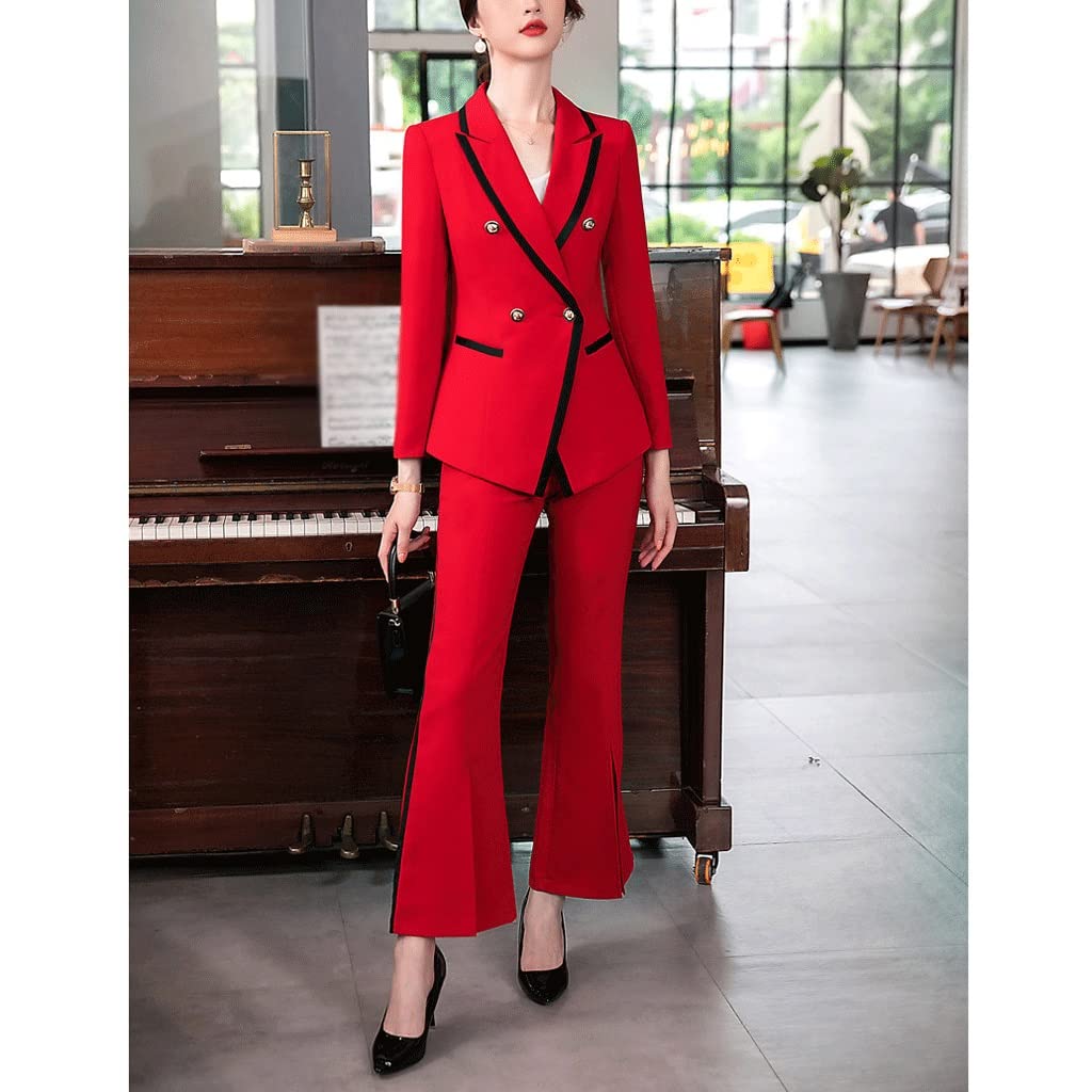 Professional Women's Business Suit Set - Formal Office Blazer & Pants for Workwear | Elegant Ladies Jacket & Trousers for Business Meetings & Corporate Events (Color: A, Size: Scode)