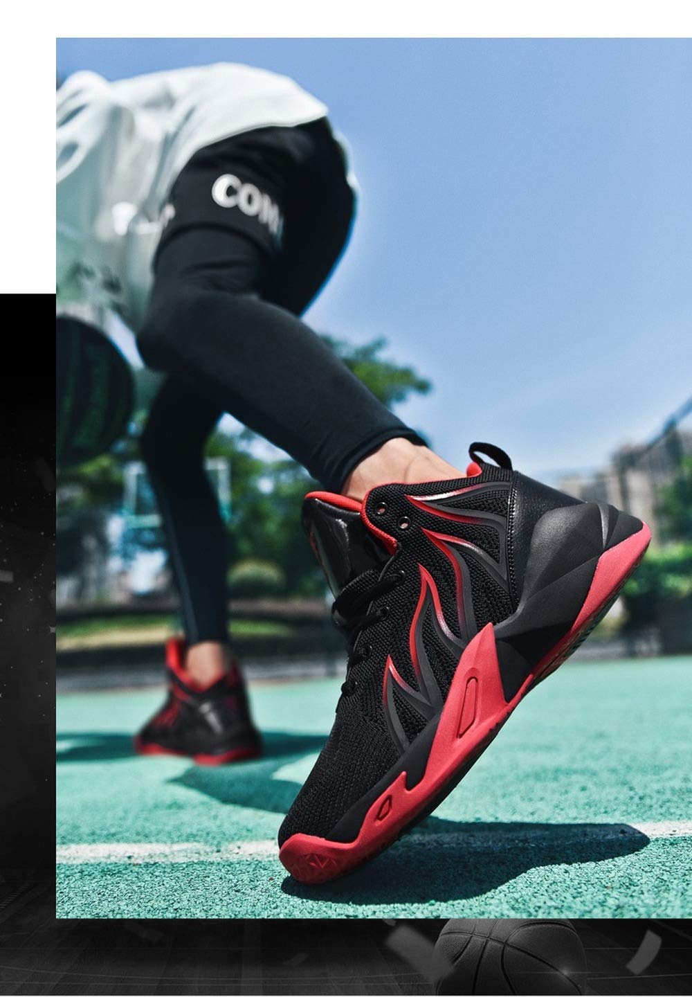 **Men's Casual Basketball Shoes - Summer Trendy Running Sneakers for Large Size - Perfect for Sports, Gym & Student Lifestyle**