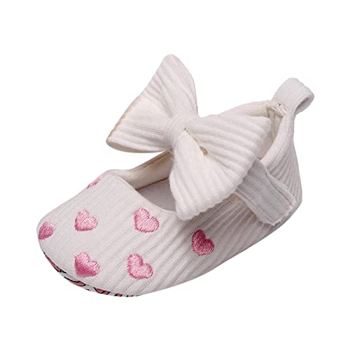 Girls' Heart Embroidered Sandals - First Walkers Shoes for Toddlers - Size 8 for Play & Parties