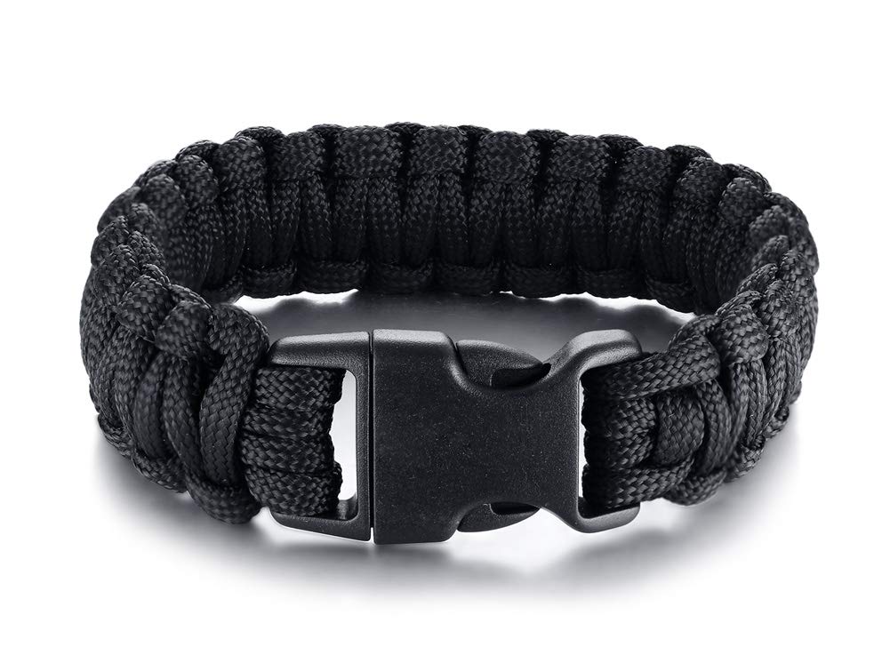 Christian Jewelry for Men & Women - Inspirational Cross Jesus Bible Verse Engraved Rope Bracelet (Brown/Black) - Perfect for Religious Gifts, Daily Wear & Faith Inspiration