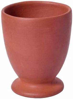 SHRIYAM CRAFTS Handmade Clay Glass for Tea, Drinking Water, Lassi & Milk - Natural Terracotta Cup (Pack of 1) - Perfect for Ayurvedic Drinks, Traditional Beverages & Eco-Friendly Home Use