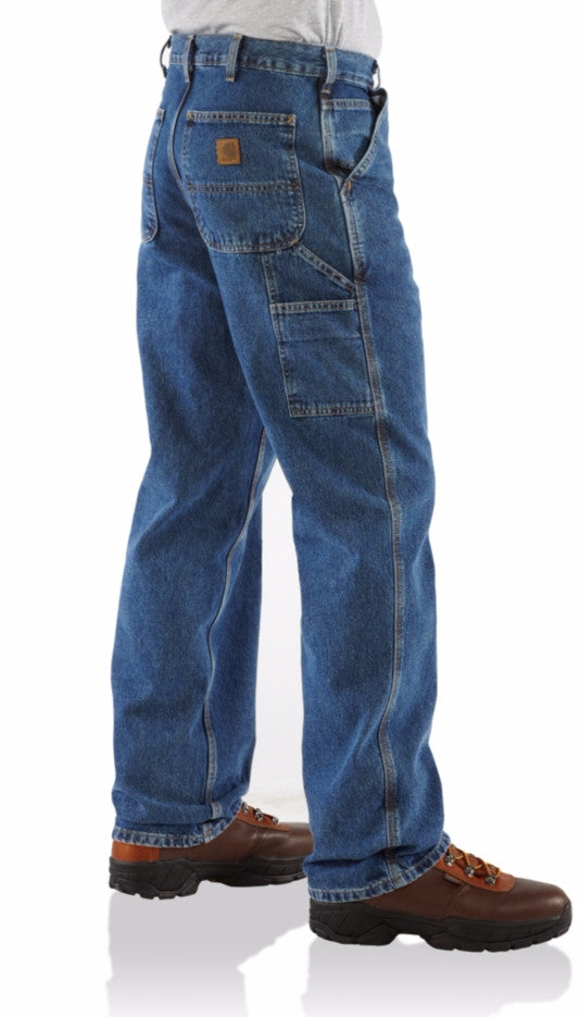 Carhartt Original Fit Washed Work Dungaree B13 - Durable Men's Work Pants for Construction, Farming & Outdoor Activities