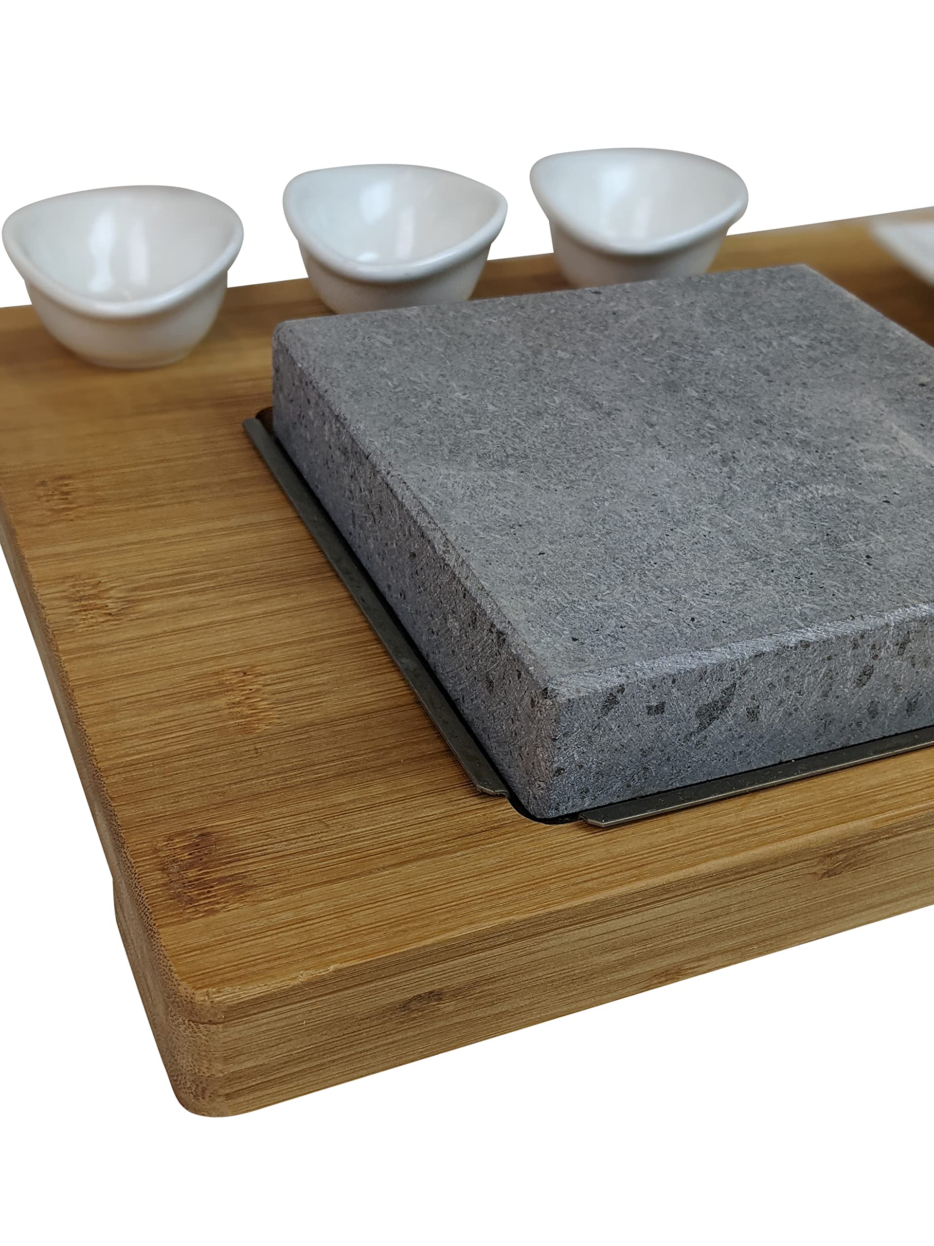 Premium Black Rock Grill Steak Stone Set - Authentic Lava Cooking Stone for Tabletop Grilling | Perfect for Outdoor BBQ, Camping & Backyard Parties (Standard Set)