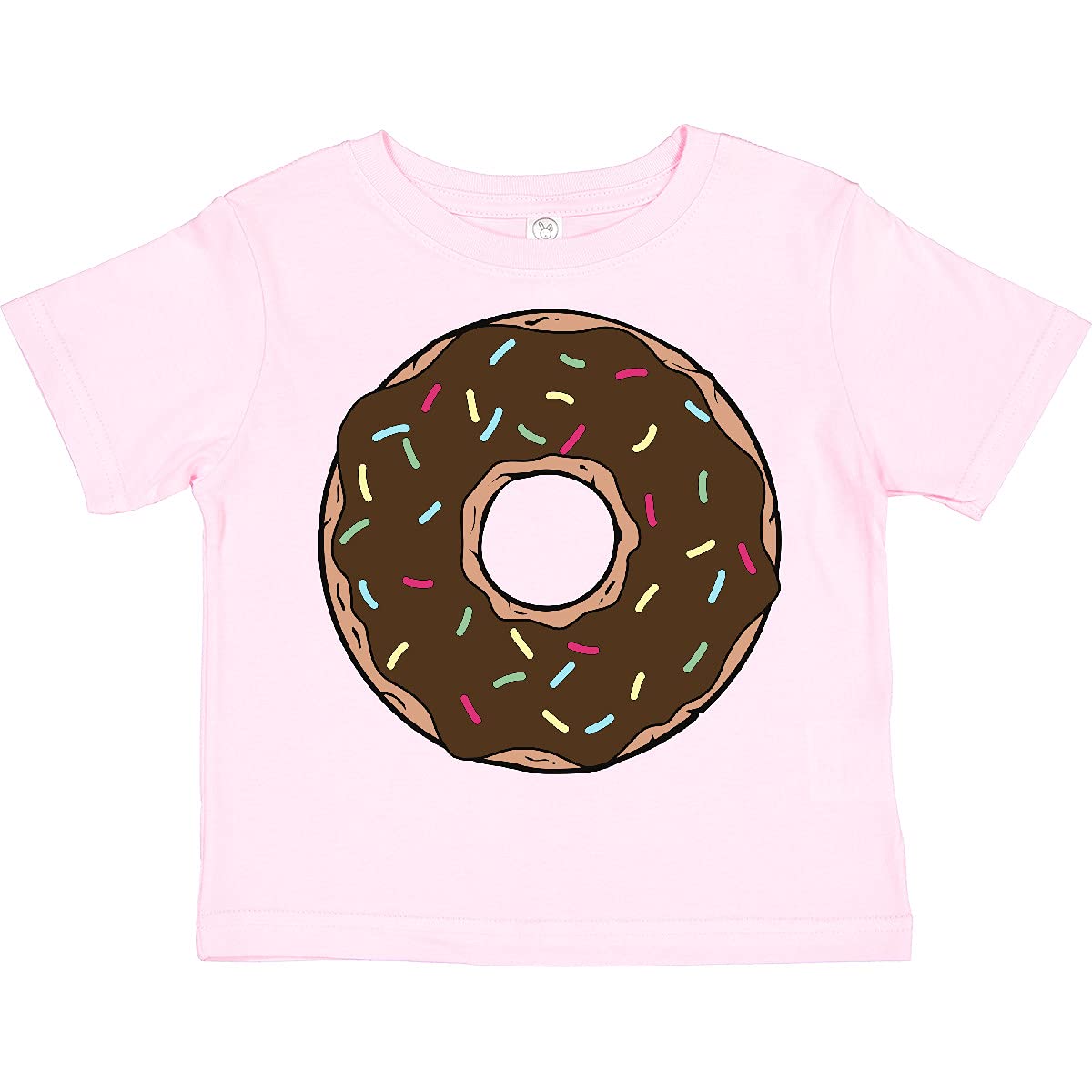 Inktastic Chocolate Donut Toddler T-Shirt - Cute Doughnut with Glaze & Sprinkles Design for Kids | Perfect for Birthday Parties, Playdates & Sweet Treat Themed Outfits