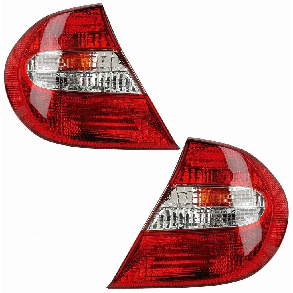 2002-2004 Toyota Camry Replacement Rear Tail Lights Pair - Driver & Passenger Side (TO2800143 TO2801143) | Perfect Fit for 81560-AA050 81550-AA050 | Enhance Safety & Style for Night Driving & Car Customization